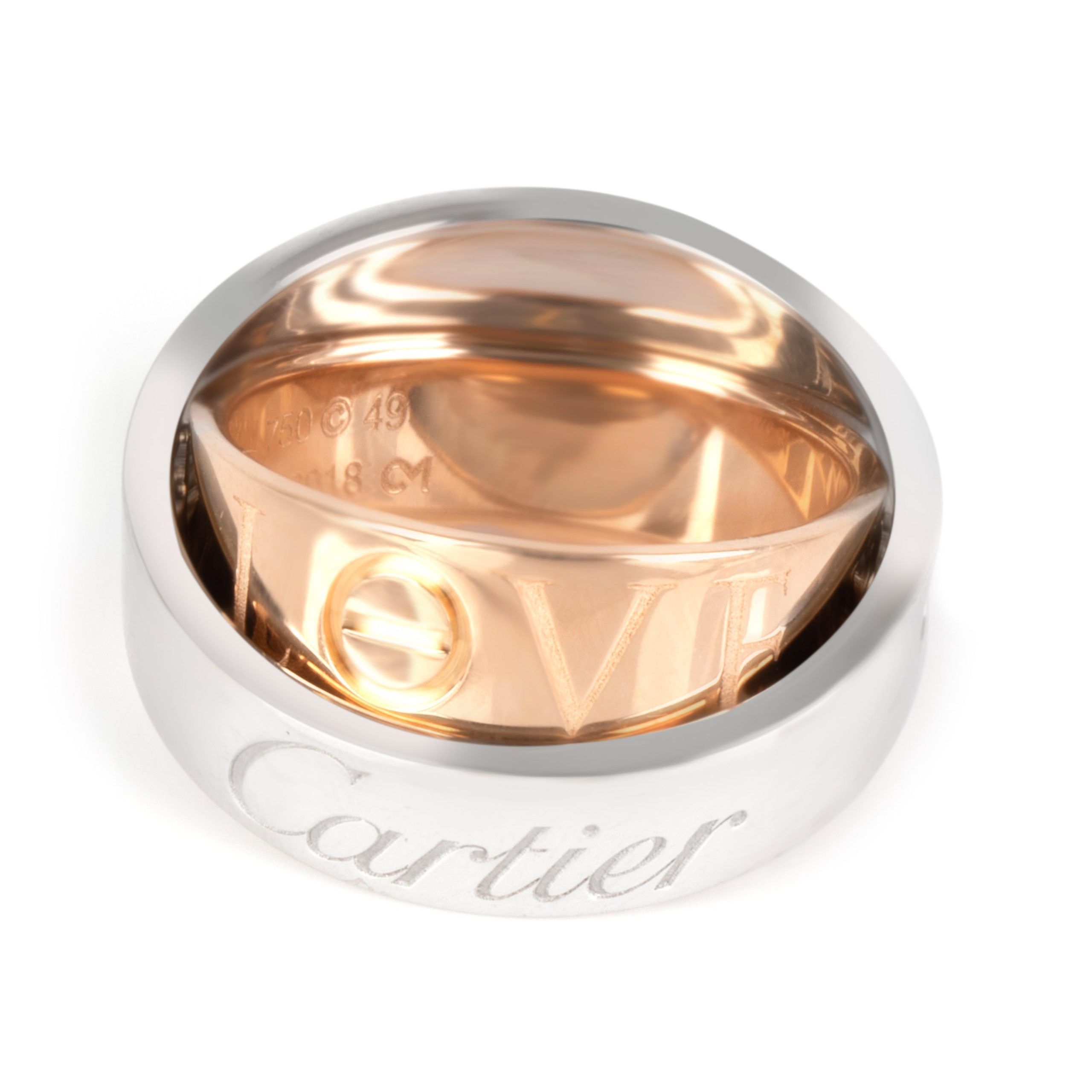 image of Cartier Secret Love Band In 18K Two Tone Gold, Women's