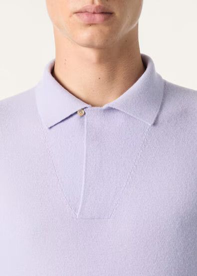Loro Piana os11x0226 FAQ9447 Sergio Polo Shirt in Iced Violet Size US M / EU 48-50 / 2 - 3 Thumbnail