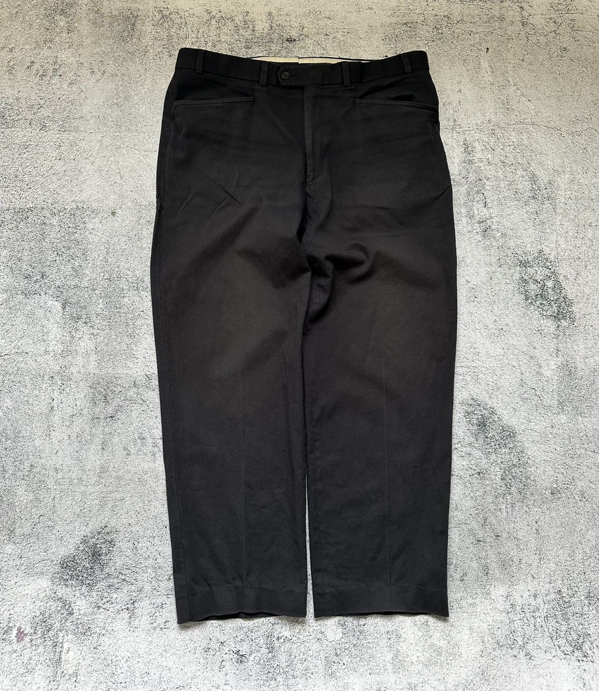Burberry Vintage 90's Burberry Viscose Casual Pants Baggy Black Size US 33 - 1 Thumbnail
