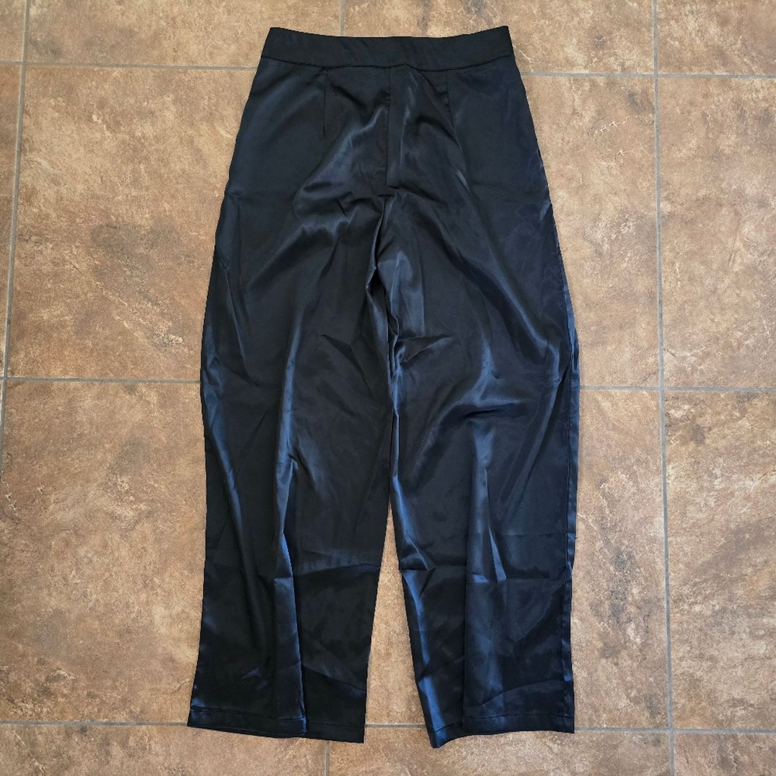 Other Black High Waisted Dressy Wide Leg Pant Size 34" / US 12 / IT 48 - 2 Thumbnail