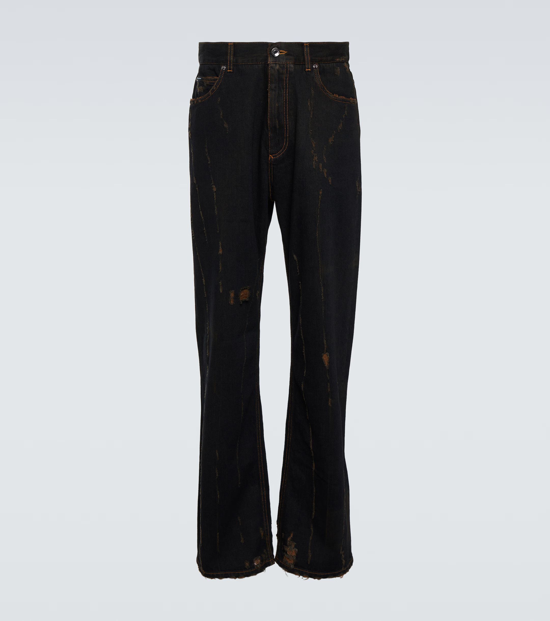 Dolce & Gabbana o1y0125 Logo Jeans in Black Size US 30 / EU 46 - 1 Thumbnail