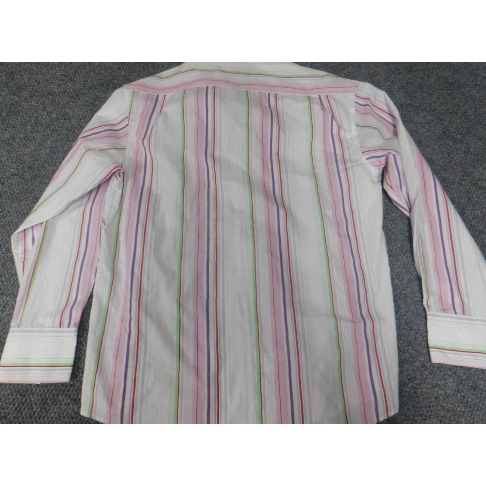 Vintage Manzini Mens Shirt Large striped Button Down Size US L / EU 52-54 / 3 - 7 Thumbnail
