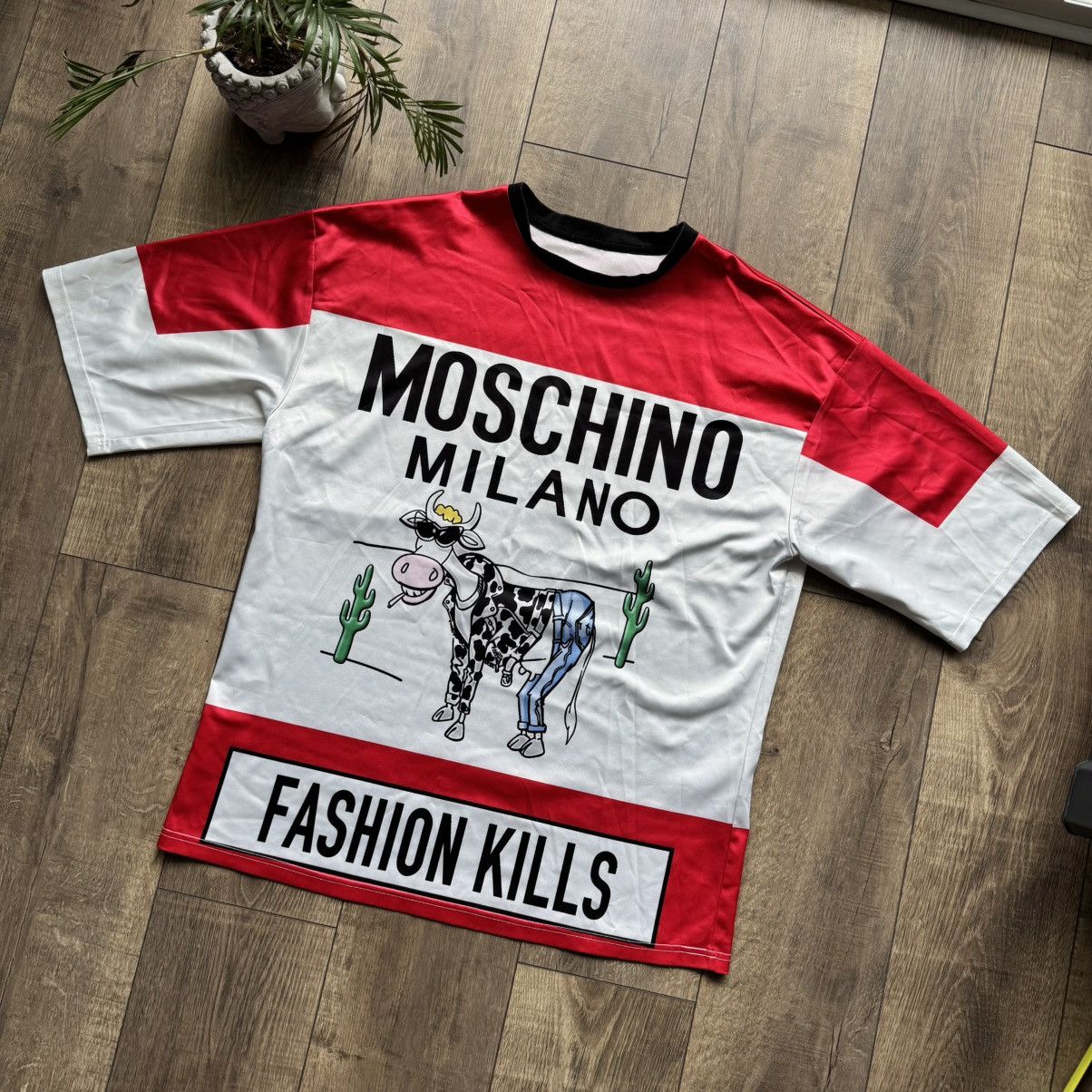 Moschino Moschino Fashion Kills Tee Shirt Jeremy Scott Hype Jersey Size US S / EU 44-46 / 1 - 3 Thumbnail