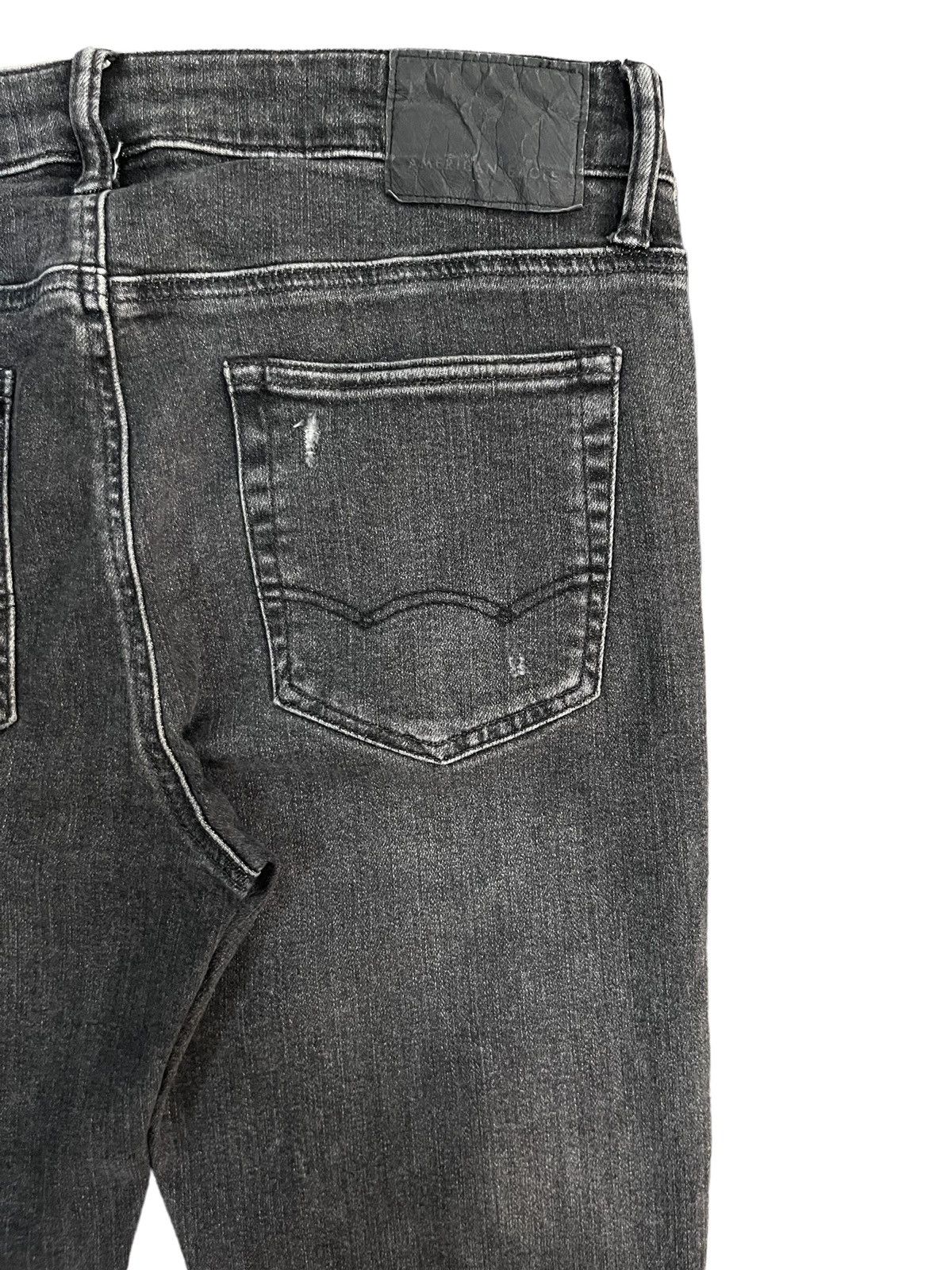 14th Addiction Vintage Japanese Brand Trash Deep Dark Black Distressed Jean Size US 32 / EU 48 - 9 Thumbnail