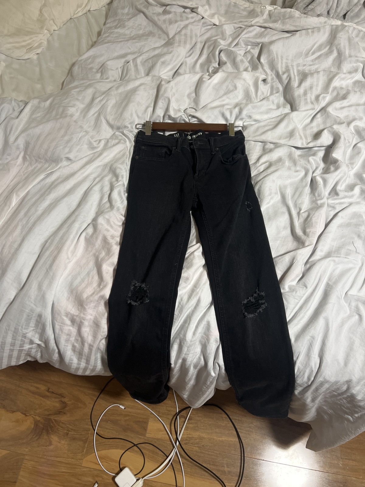 Other Skinny Black Jeans W/ Rips Size US 29 - 1 Thumbnail