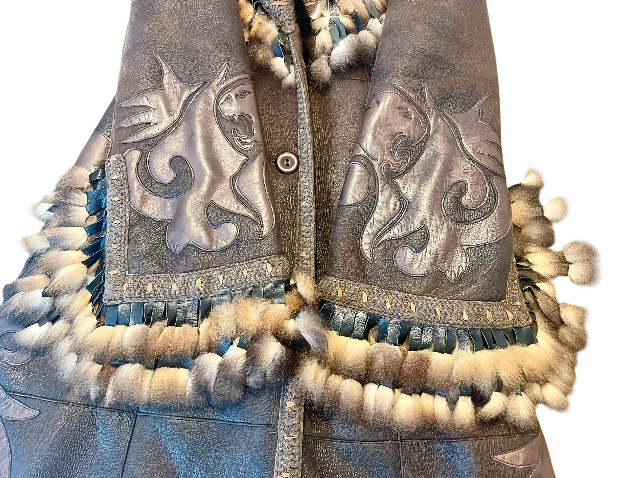 Roberto Cavalli RARE SHEARLING LEATHER BELTED COAT Size S / US 4 / IT 40 - 4 Thumbnail