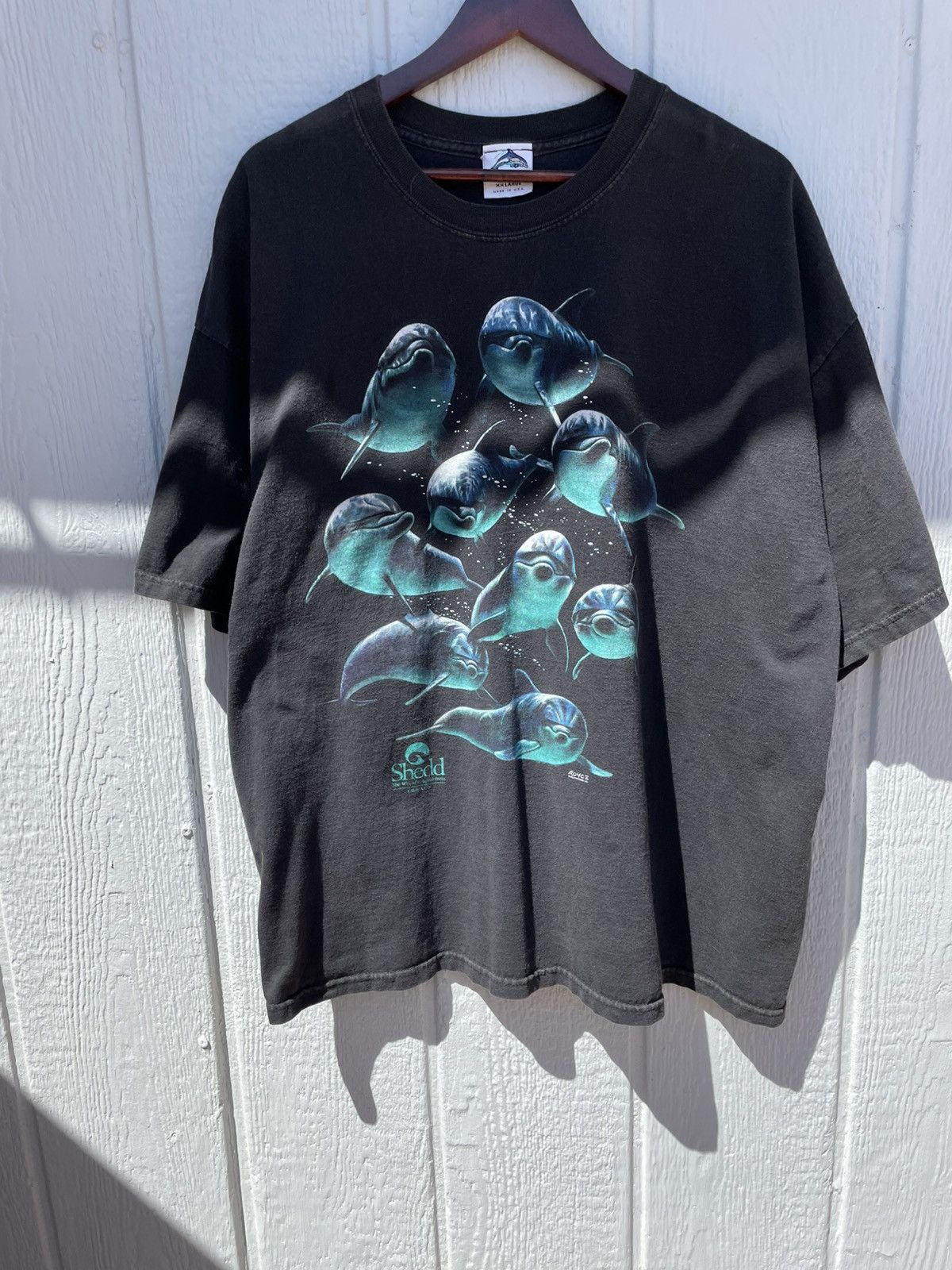 Other Vintage 90s Nature dolphins T-shirt Black XXL Size US XXL / EU 58 / 5 - 1 Thumbnail