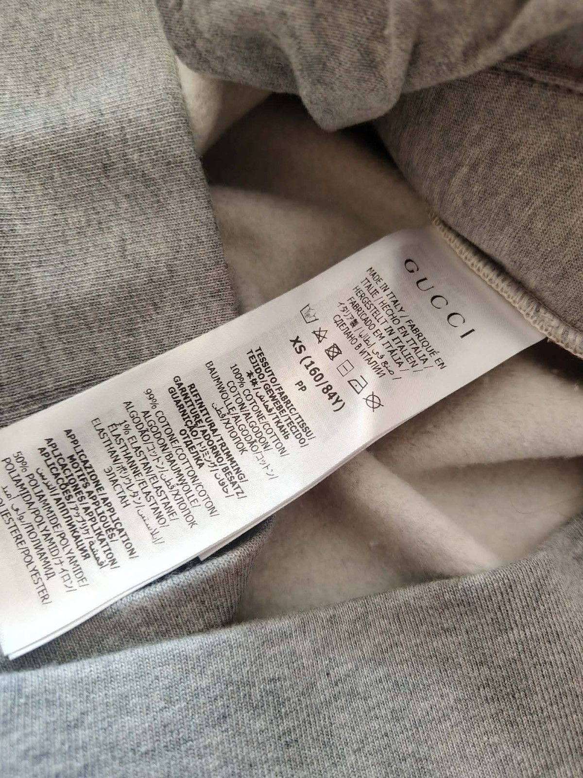 Gucci Gucci Women’s Grey Sweatshirt with Green Logo Size XS / US 0-2 / IT 36-38 - 4 Thumbnail