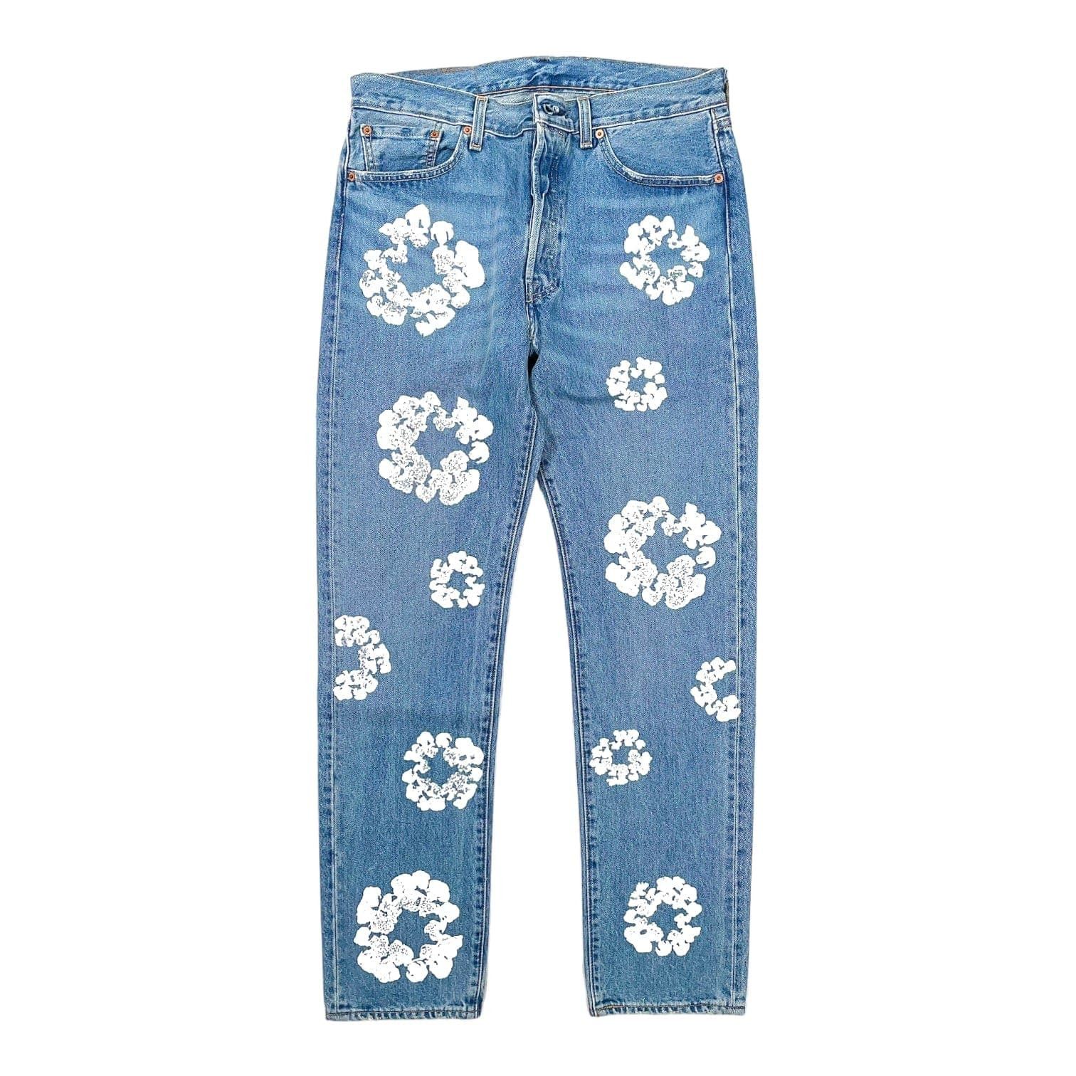 34インチ DENIM TEARS Vintage Indigo リーバイス DENIM TEARS Denim Tears Cotton Wreath Jean Indigo Selvedge