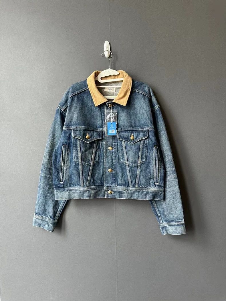 Celine Celine Denim Jacket with Lettering on Back Size US M / EU 48-50 / 2 - 2 Thumbnail