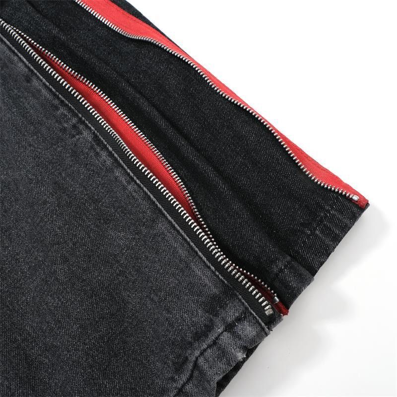 Japanese Brand × Jean Hip Hop Wide Leg Double Zip Jeans Size US 29 - 5 Thumbnail