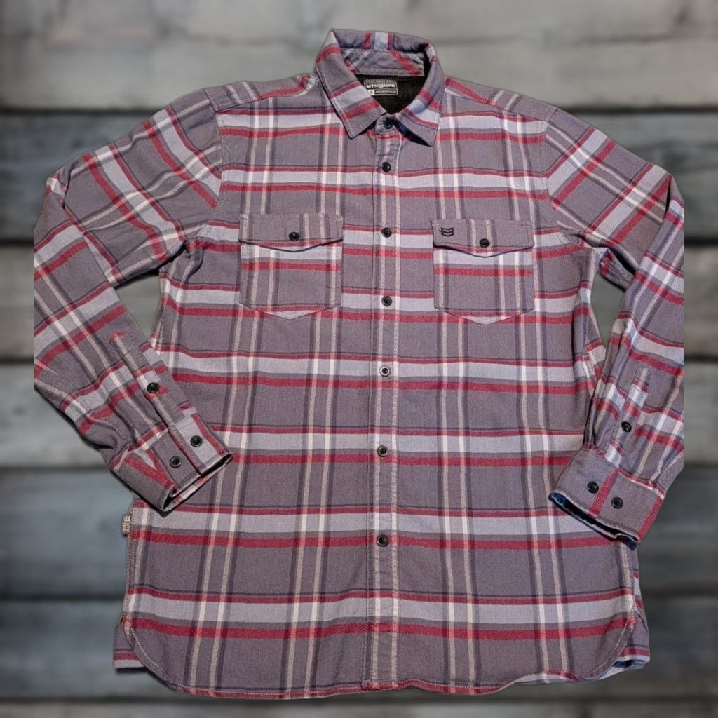 Vintage MTN OPS Shirt Mens S Gray Red Tamarack Tech Flannel Long Sleeve Button Up Size US S / EU 44-46 / 1 - 1 Thumbnail