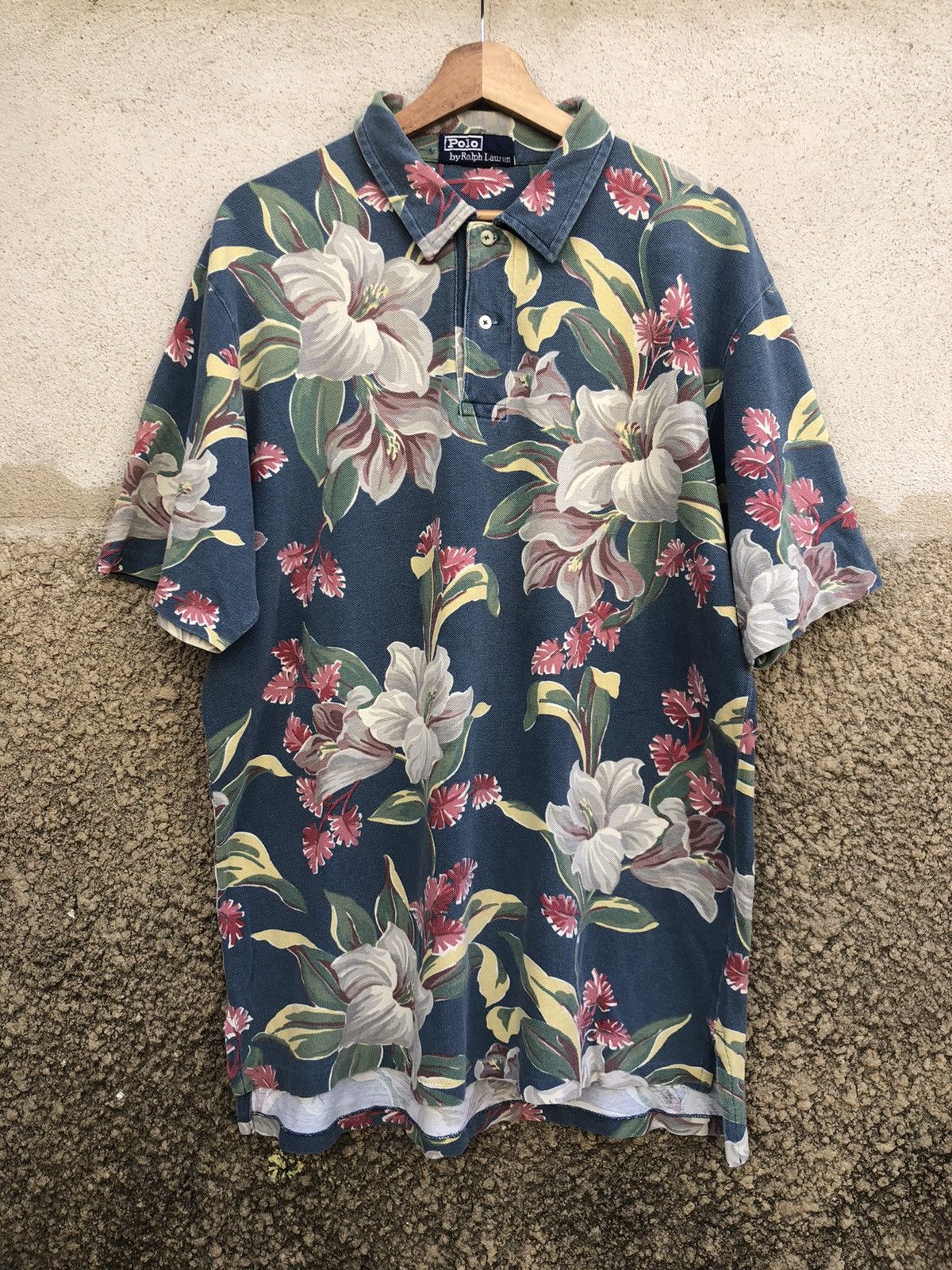 Polo Ralph Lauren × Vintage Vintage Polo by Ralph Lauren Flora FullPrint Polos Size US L / EU 52-54 / 3 - 1 Thumbnail