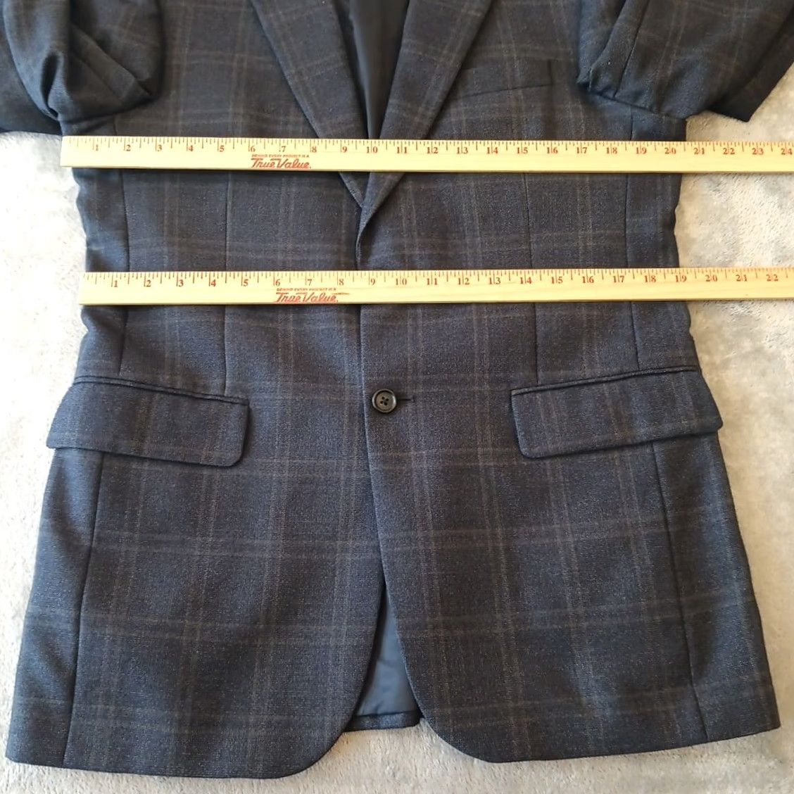 Jos. A. Bank Jos. A. Bank Blazer Mens 38 Blue Plaid Wool Two-Button Single Vent Notch Lapel 2 Piece Formal Business Jacket Coat Size 38R - 6 Thumbnail