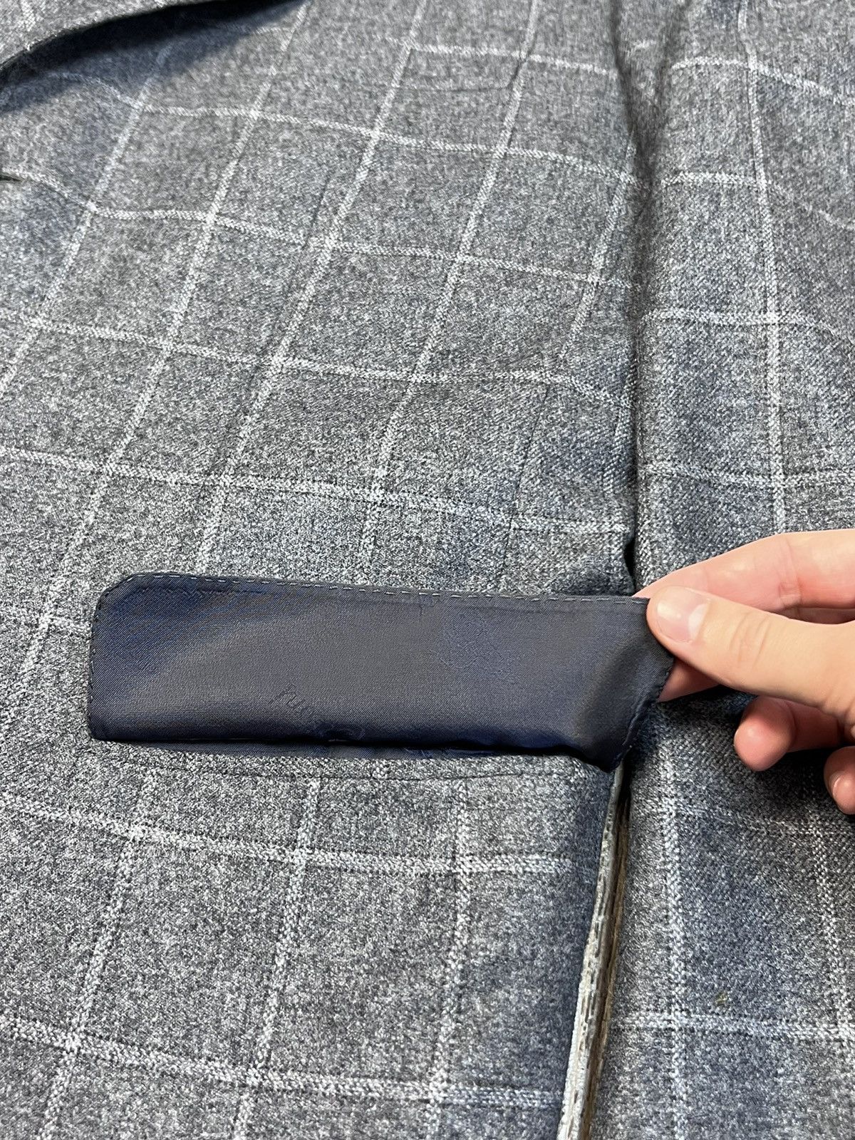Brioni Brioni Parigi Checked Three Buttons Wool Grey Blazer Jacket Size 52S - 8 Thumbnail
