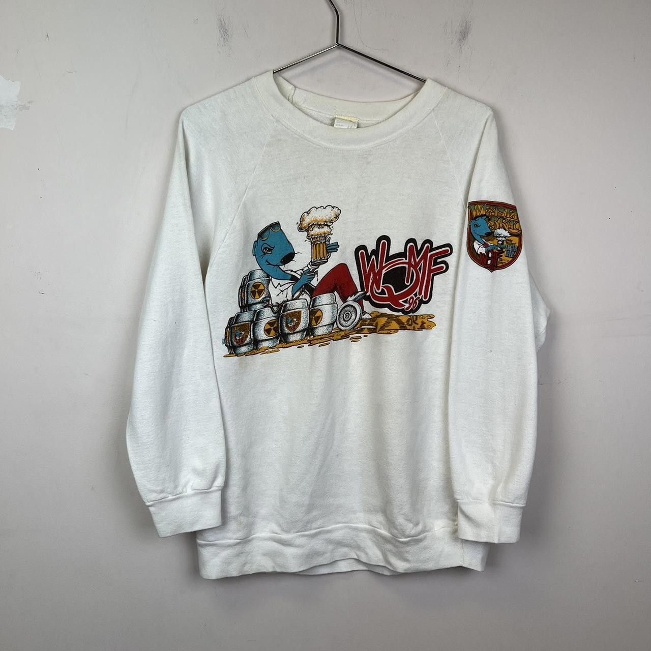 Designer Vintage Weasel Bräu Sweatshirt - Unique Cartoon Design 80s Size US M / EU 48-50 / 2 - 1 Thumbnail