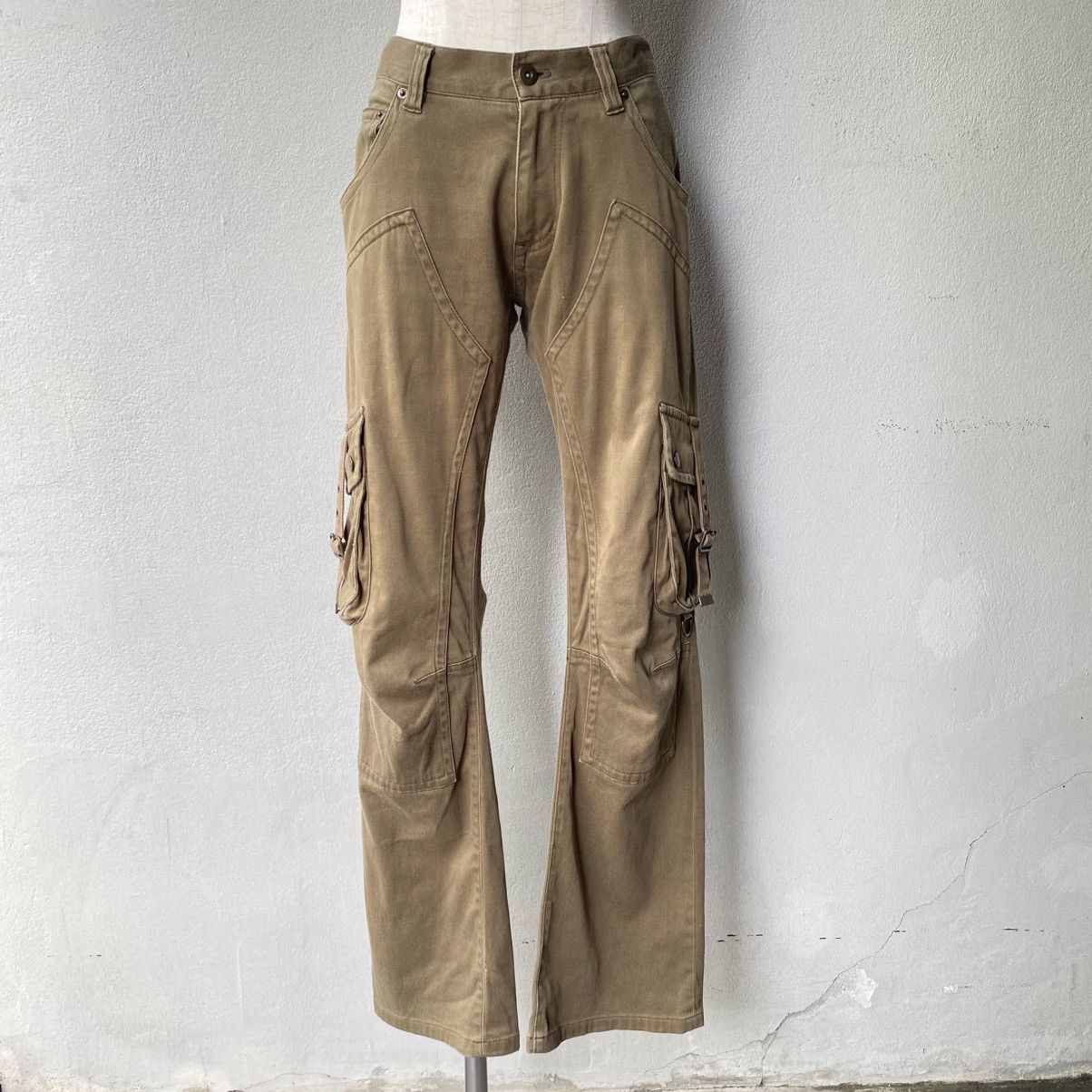TETE HOMME Vintage Light Olive Cargo Pants