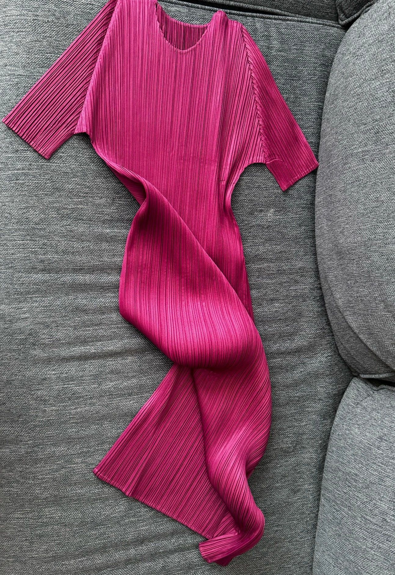 Issey Miyake issey miyake Pleated short sleeved dress Size US 28 / EU 44 - 1 Thumbnail
