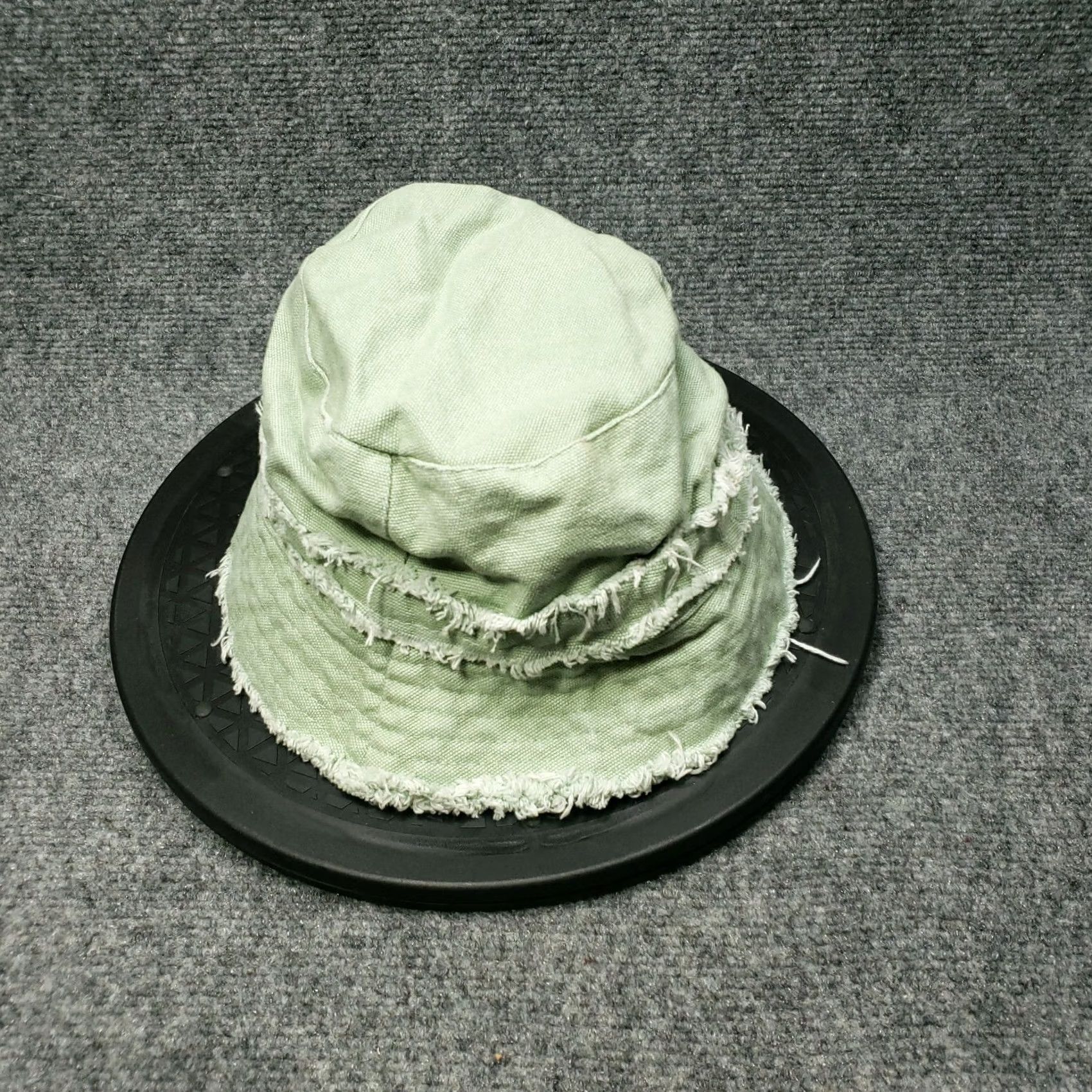 Steve Madden Steve Madden Bucket Hat Womens One Size Green Fringe Trim Lined Casual Size ONE SIZE - 4 Thumbnail