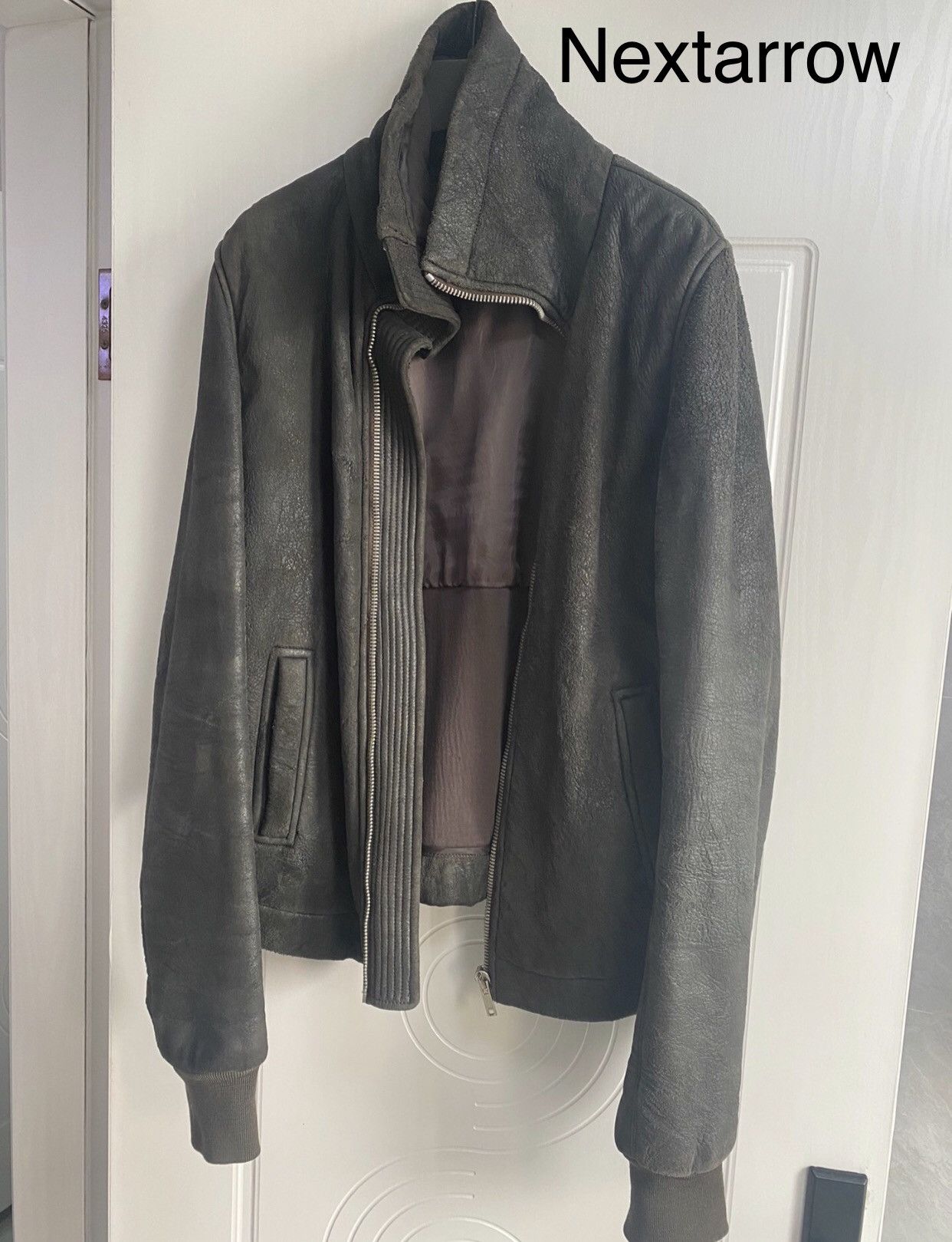 Rick Owens Rick Owens ancient eroded skin composite leather jacket Size US S / EU 44-46 / 1 - 1 Thumbnail