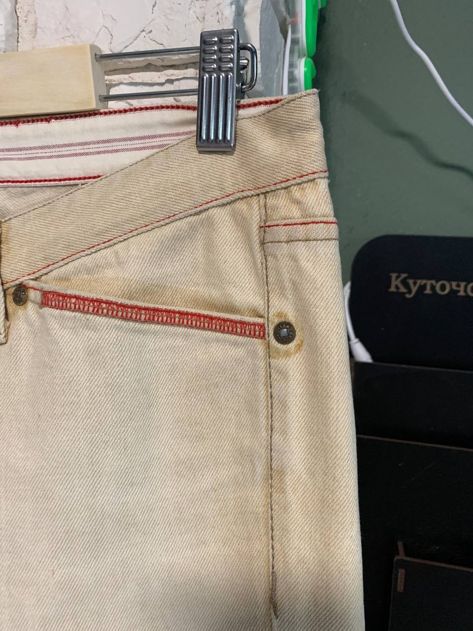 Marithe + Francois Girbaud Marithe Francois Girbaud Beige Denim Size 29 Straight Size US 29 - 4 Thumbnail