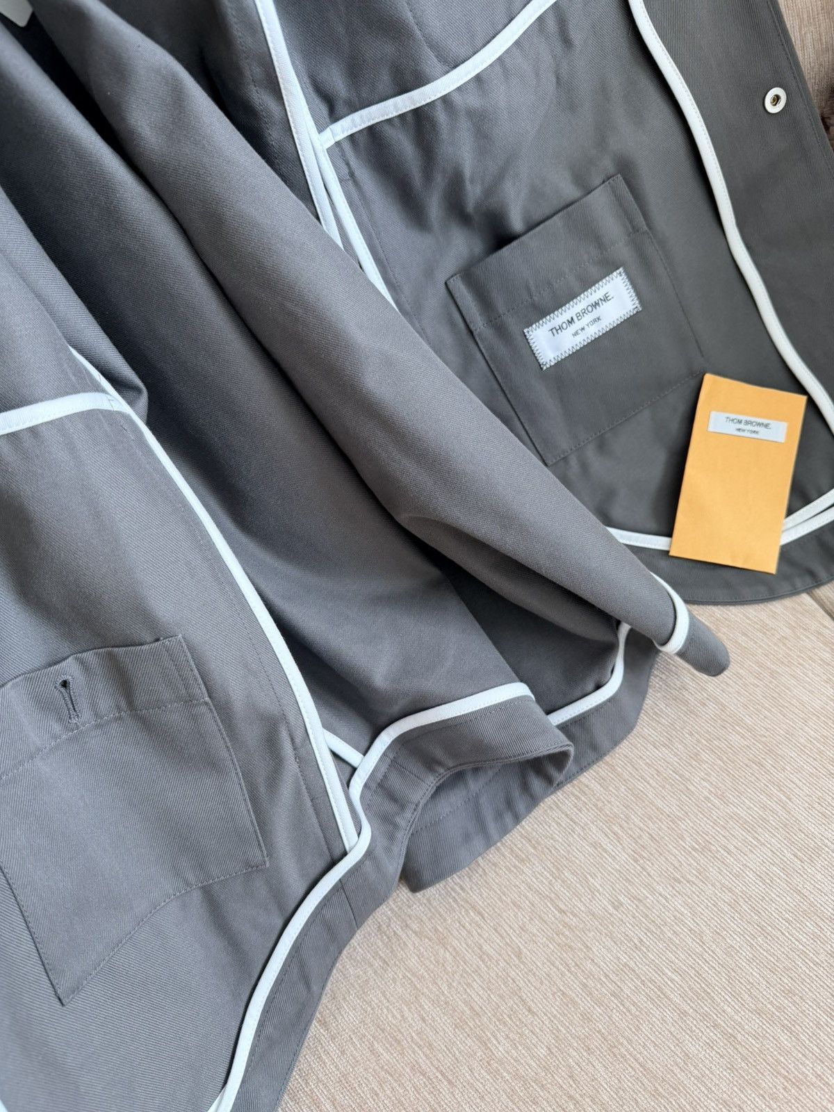 Thom Browne Thom Browne Stripe Twill Snap Front Shirt Jacket Size US M / EU 48-50 / 2 - 5 Thumbnail