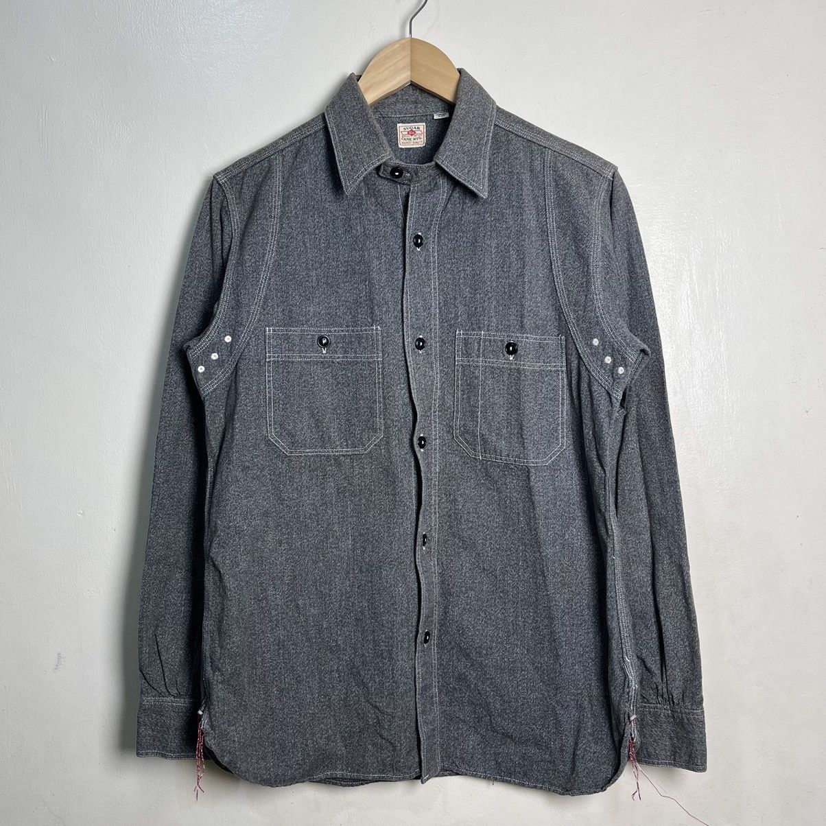Sugar Cane SUGAR CANE SC23212 Cotton Mock Twist Chin Strap Shirt Size US M / EU 48-50 / 2 - 1 Thumbnail