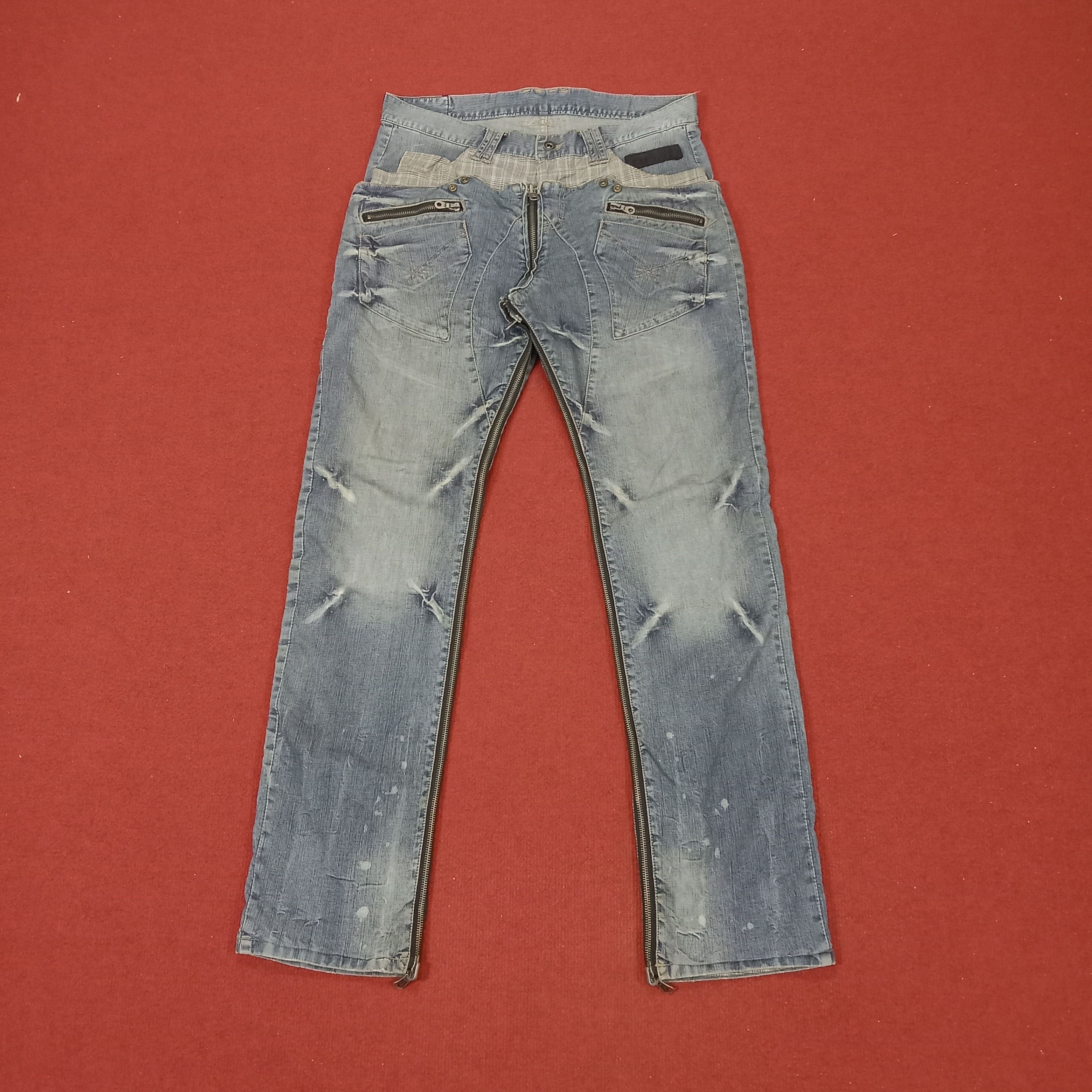 PPFM × Vintage PPFM Anarchy Denim Japanese Rare Fashion Design Jeans Size US 34 / EU 50 - 3 Thumbnail
