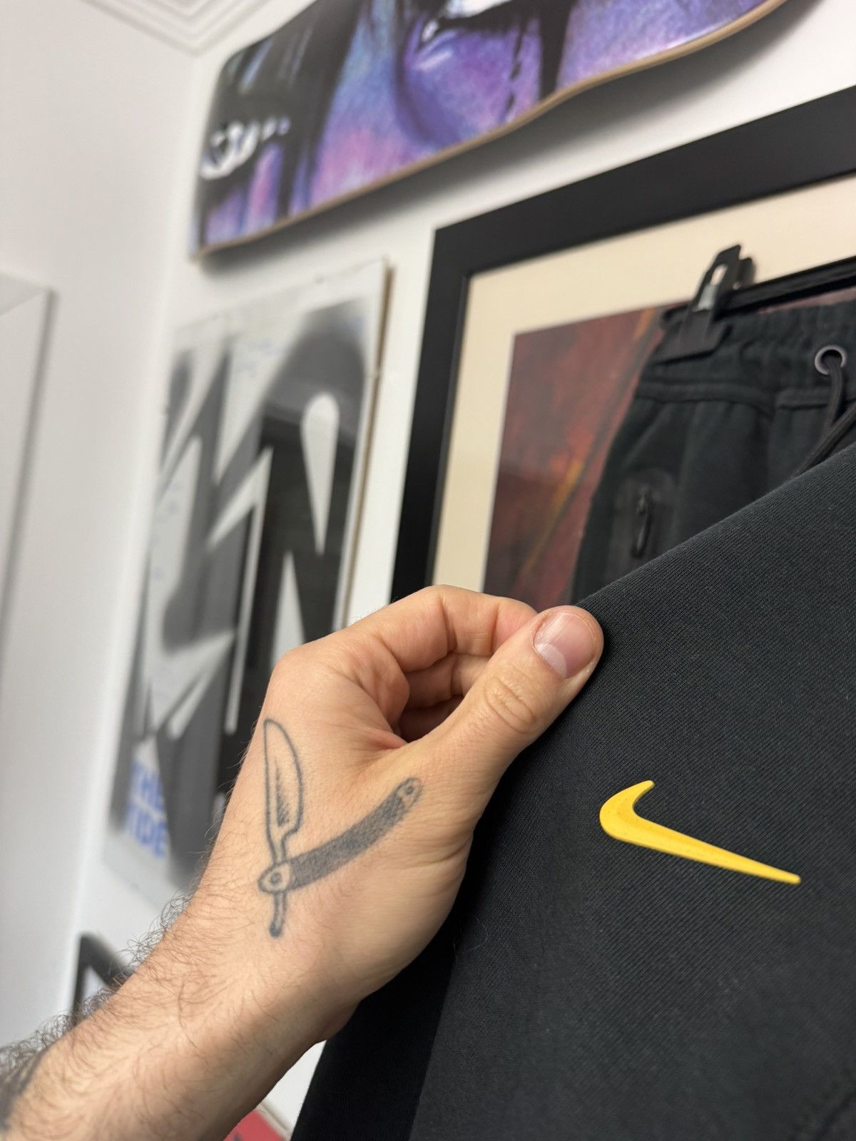 NOCTA × Nike Nike Nocta Sweatpants Black Yellow Drake Joggers Hype Rare Size US 29 - 4 Thumbnail