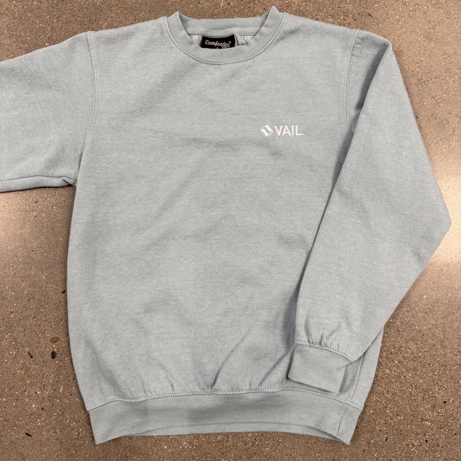 Comfort Colors Vtg VAIL Crewneck Embroidered Logo Sweatshirt Light Blue - S Size S / US 4 / IT 40 - 1 Thumbnail