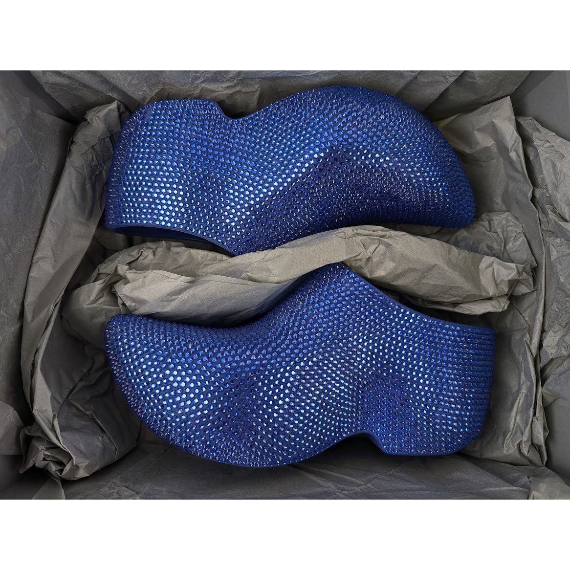 Balenciaga o1rshd1 Rubber Strass Techno Clog Sandal in Sapphire Size US 9 / EU 42 - 15 Thumbnail