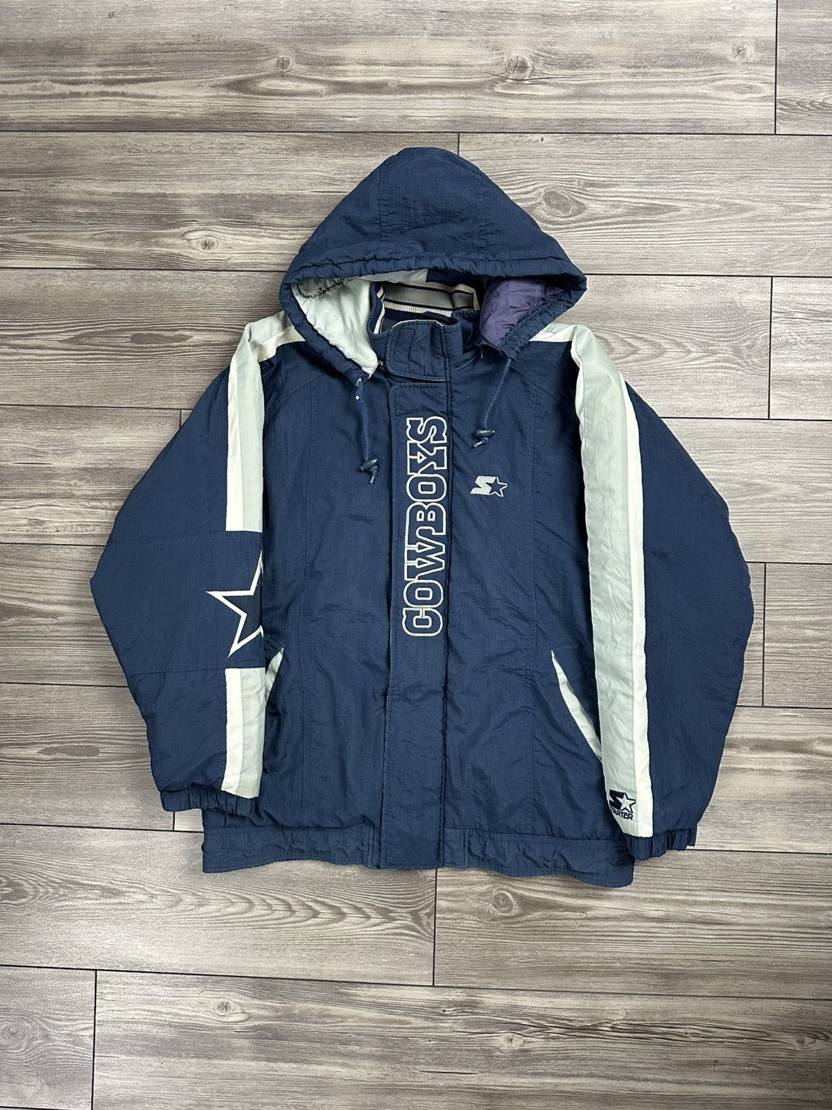 NFL × Vintage Vintage 90’s Dallas Cowboys Starter Full Zip Jacket Size US M / EU 48-50 / 2 - 1 Thumbnail