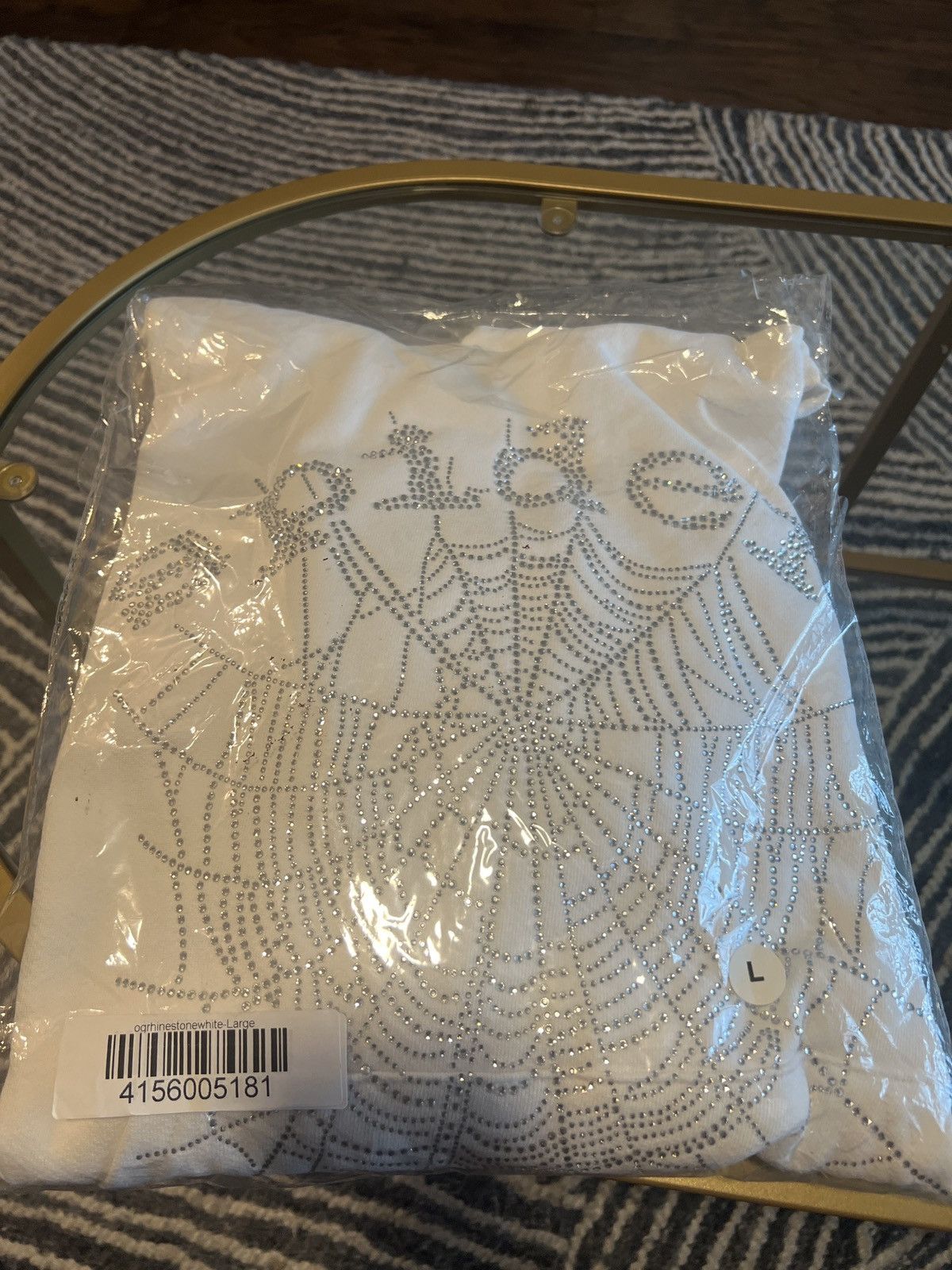 Sp5der Spider Worldwide, Sp5der OG Rhinestone Hoodie White, | Grailed