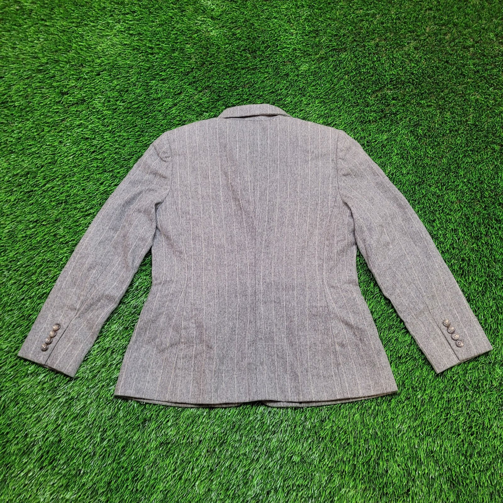 Lauren Ralph Lauren VTG Lauren Ralph Lauren Pinstripe Blazer Women 10P Lambswool Size L / US 10 / IT 46 - 5 Thumbnail