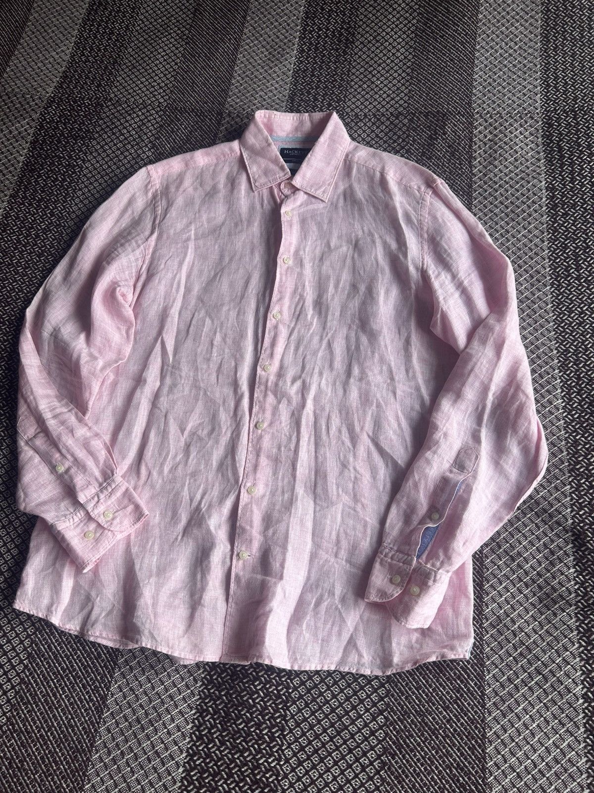 Hackett Hackett London 100% Linen Shirt Mens Solid Style Size Large Size US L / EU 52-54 / 3 - 4 Thumbnail
