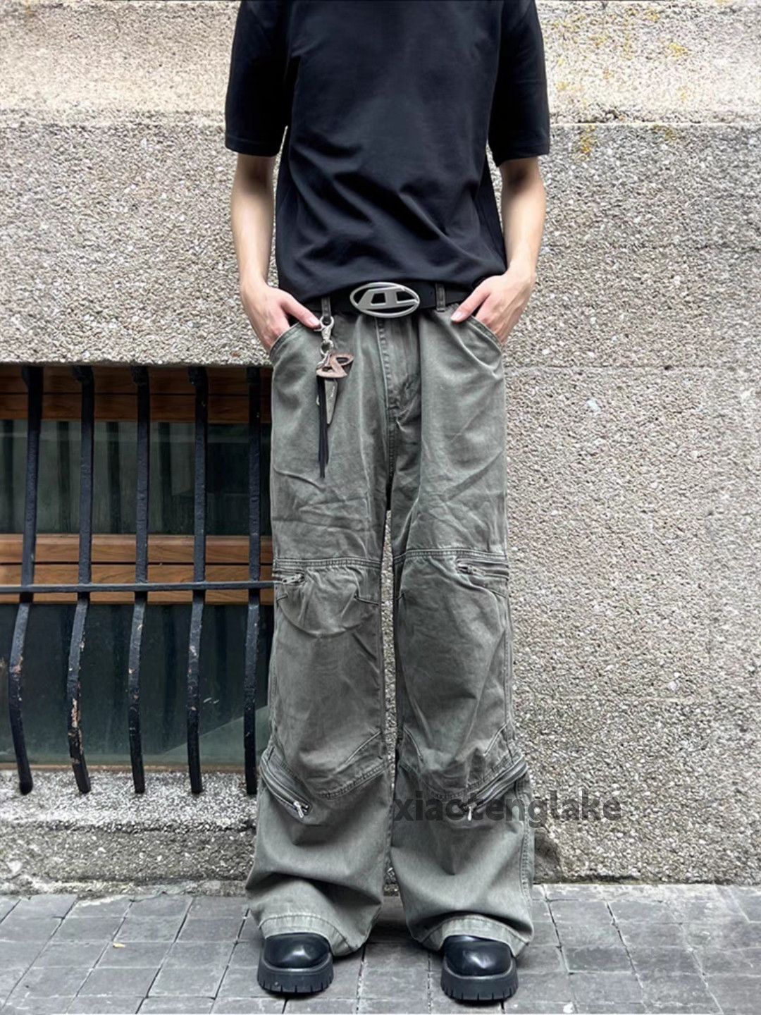 Designer × Japanese Brand × Vintage zipper utility military outdoor work baggy cargo pants Size US 32 / EU 48 - 1 Thumbnail