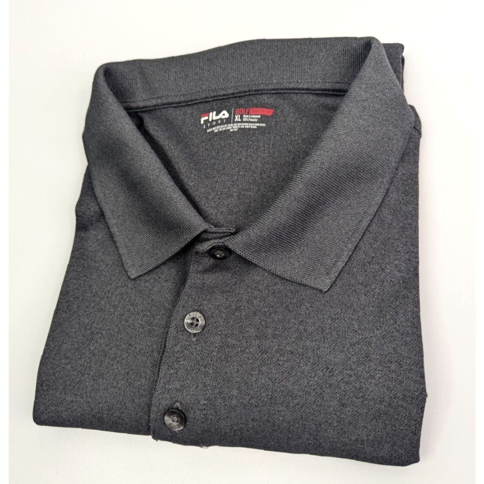 Fila FILA Sport Golf Polo Shirt Men’s XL Short Sleeve Athletic Fit Dark Gray Shirt Regular Man Size US XL / EU 56 / 4 - 2 Thumbnail