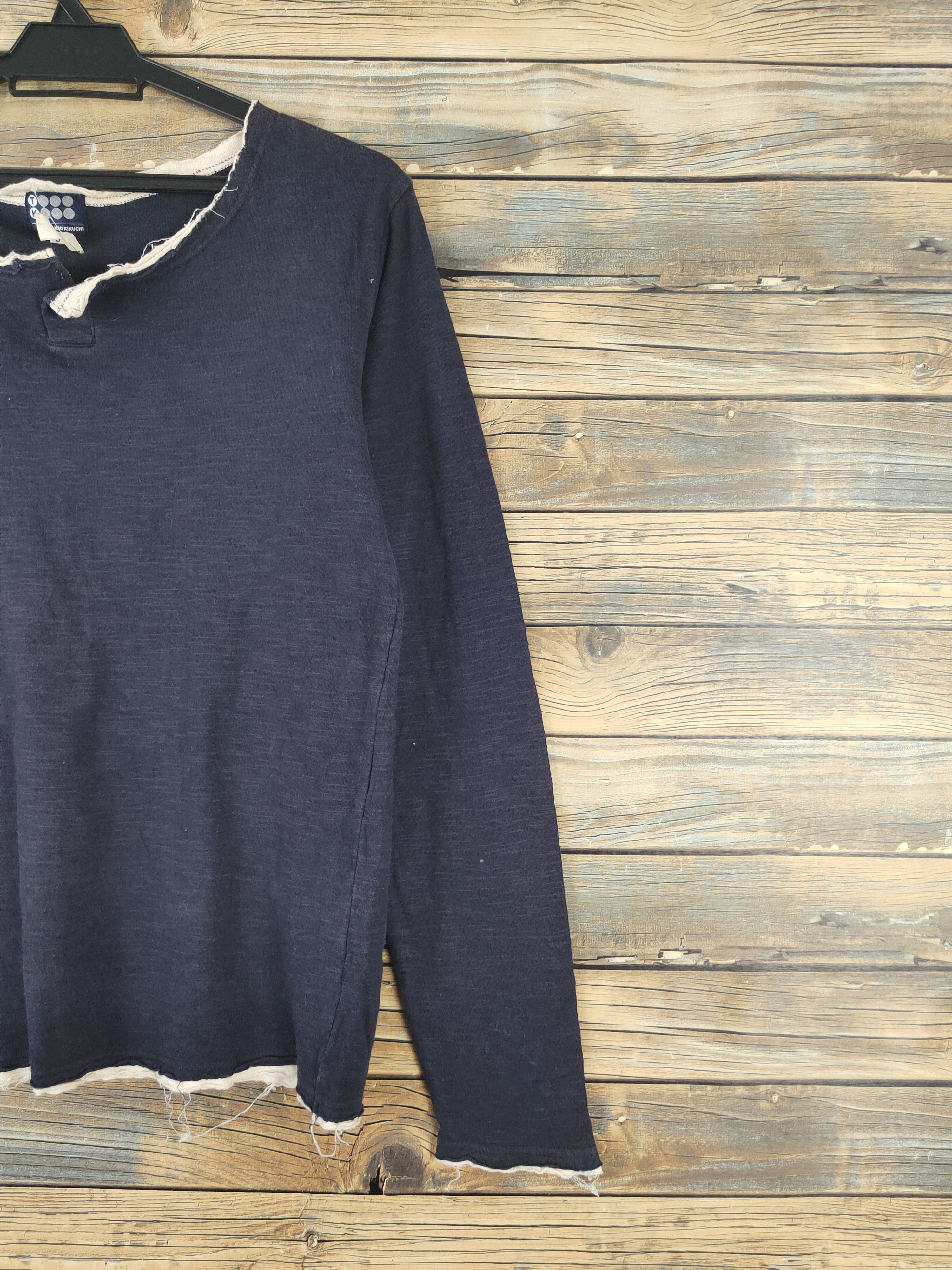 Takeo Kikuchi × Vintage DL Takeo Kikuchi Navy Long Sleeve T-shirt #608 Size US M / EU 48-50 / 2 - 5 Thumbnail