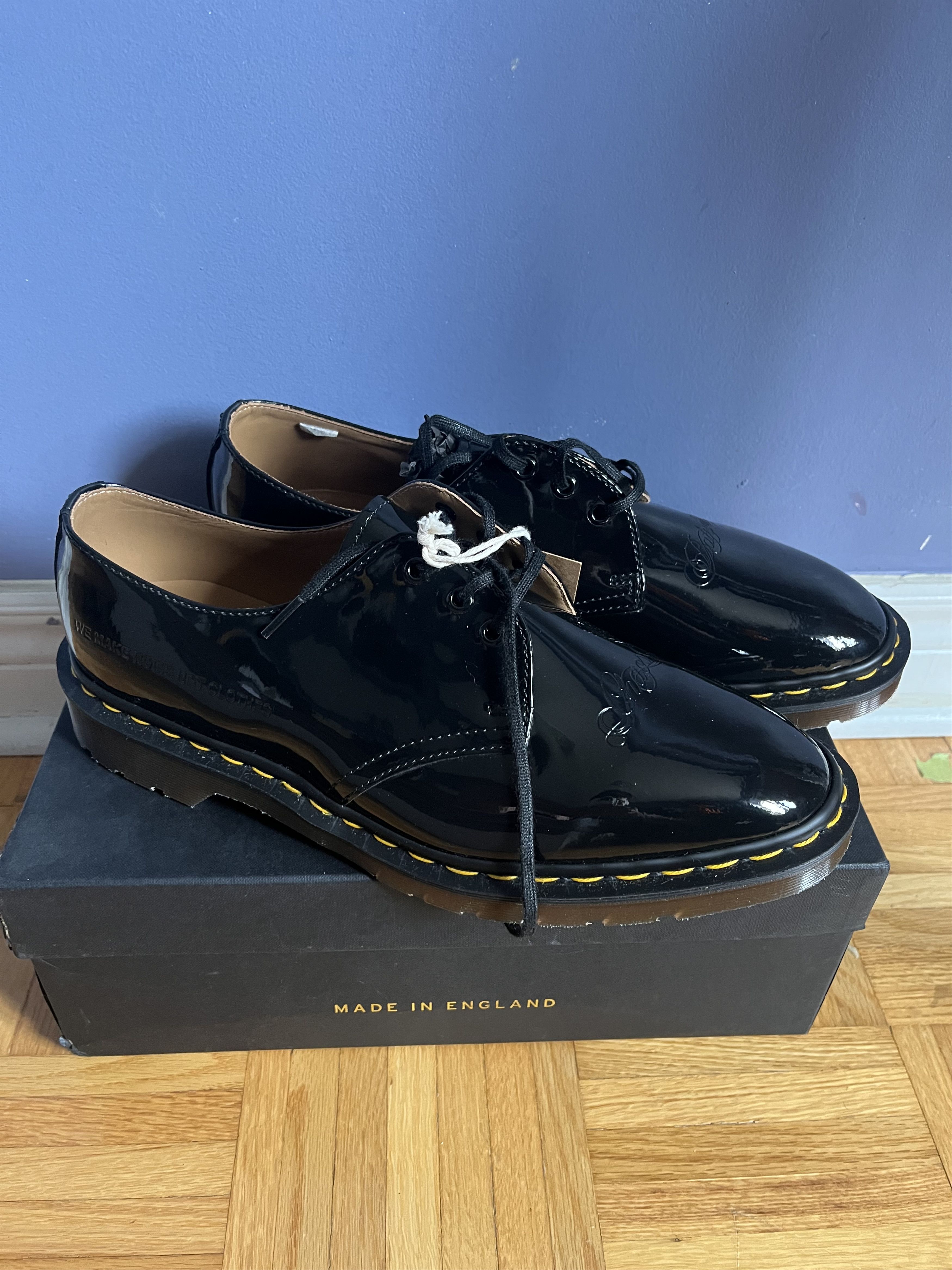 Dr. Martens × Undercover DR MARTENS X UNDERCOVER PATENT LEATHER BLACK Size US 12 / EU 45 - 5 Thumbnail