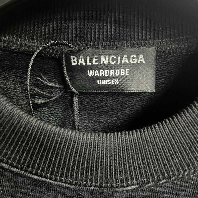 Balenciaga Balenciaga latest black letter logo embroidered round neck Size US M / EU 48-50 / 2 - 2 Thumbnail