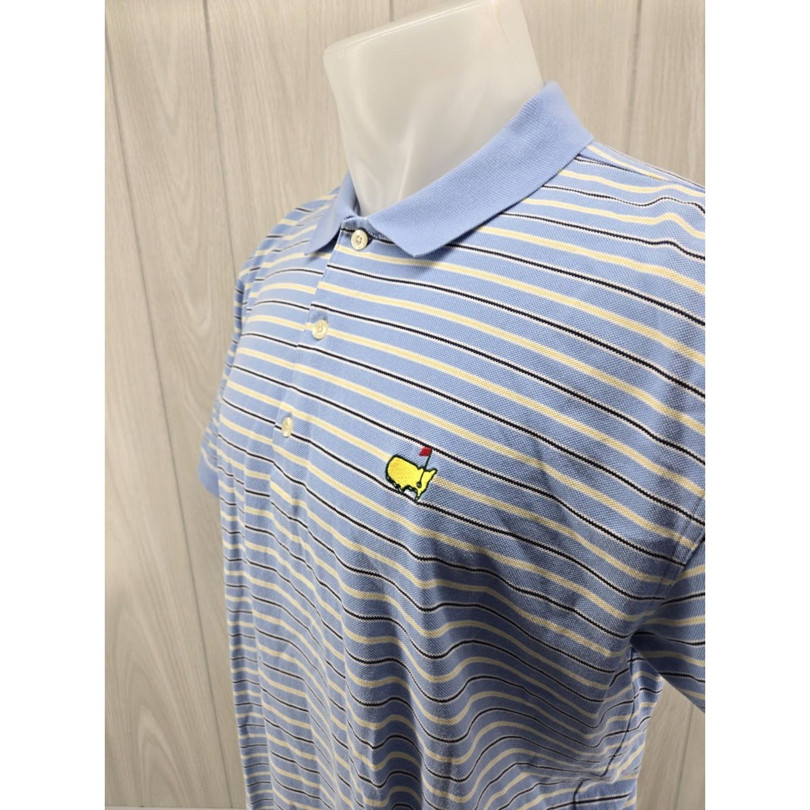 Vintage VINTAGE Masters Golf Polo Shirt Mens Blue White Striped Large Size US L / EU 52-54 / 3 - 4 Thumbnail