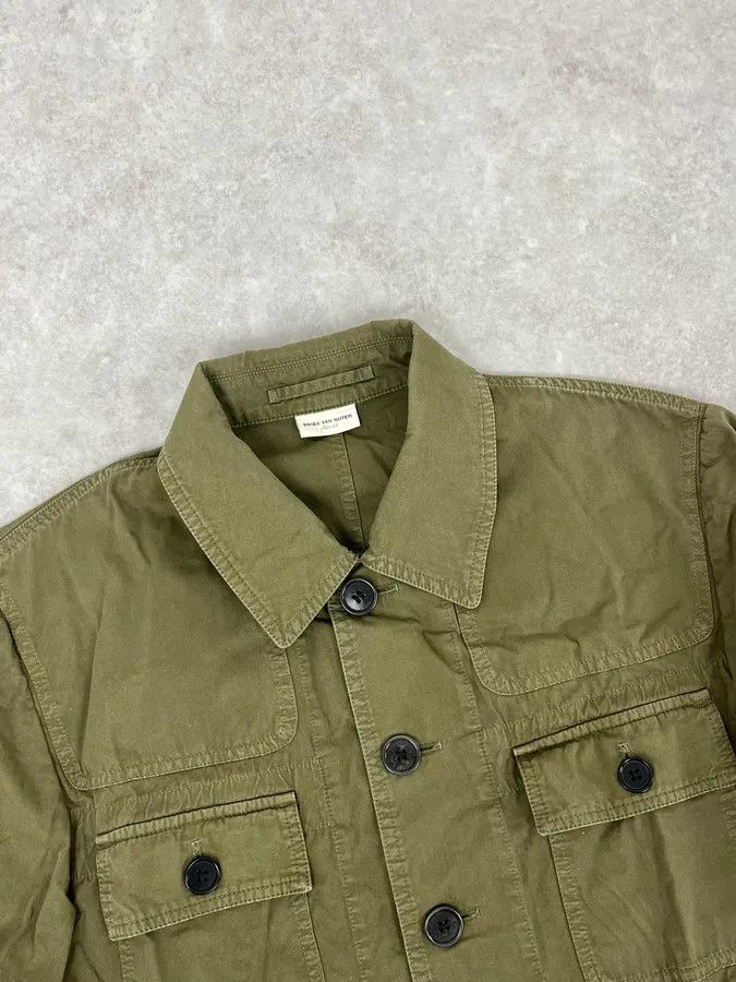 Dries Van Noten 2000s Dries Van Voten Olive Green Military Buttoned Jacket Size US M / EU 48-50 / 2 - 5 Thumbnail