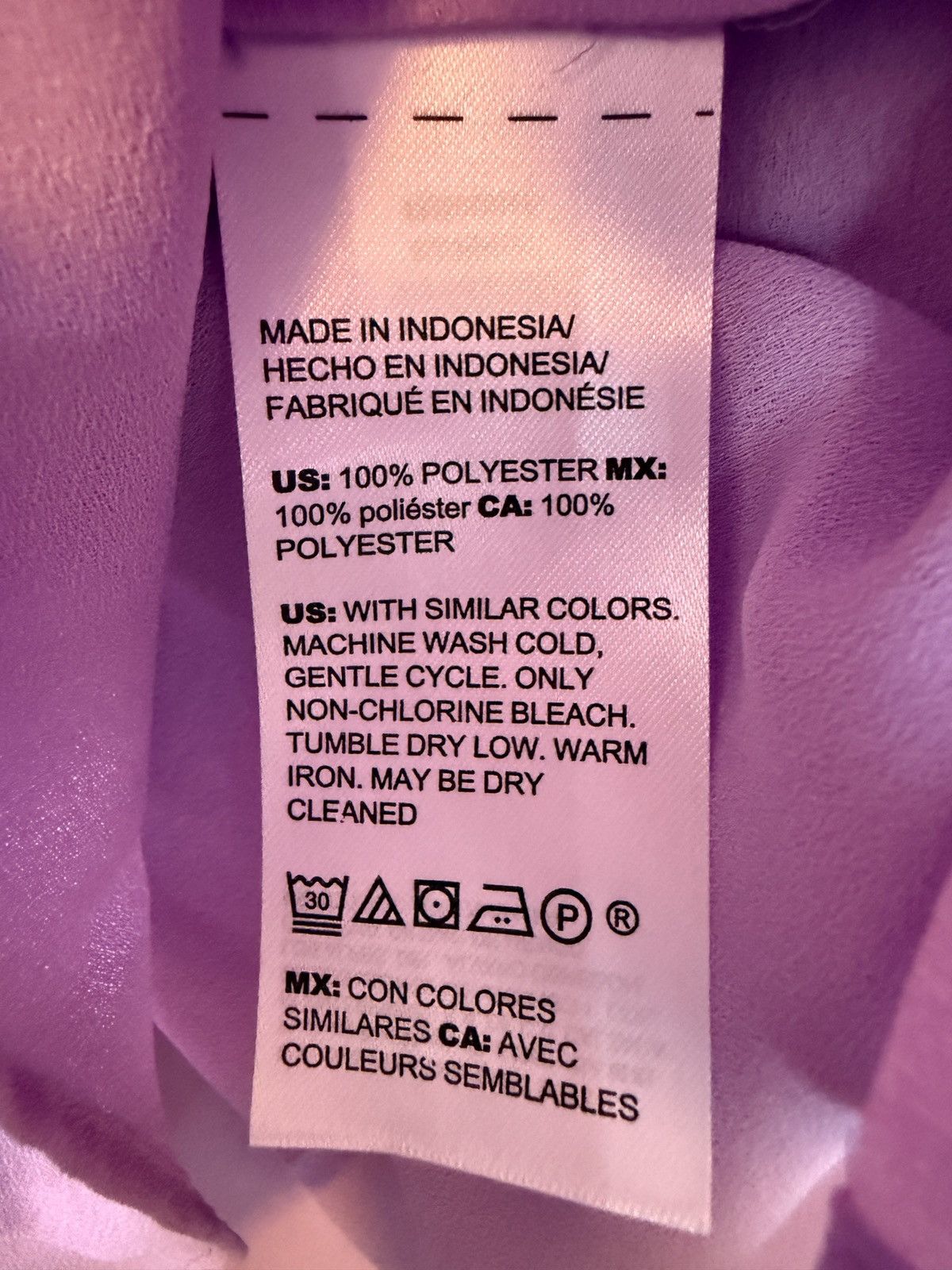Chicos Chicos Woman Pleated Icy Purple Mockneck Peasant Raglan Top Size L / US 10 / IT 46 - 7 Thumbnail