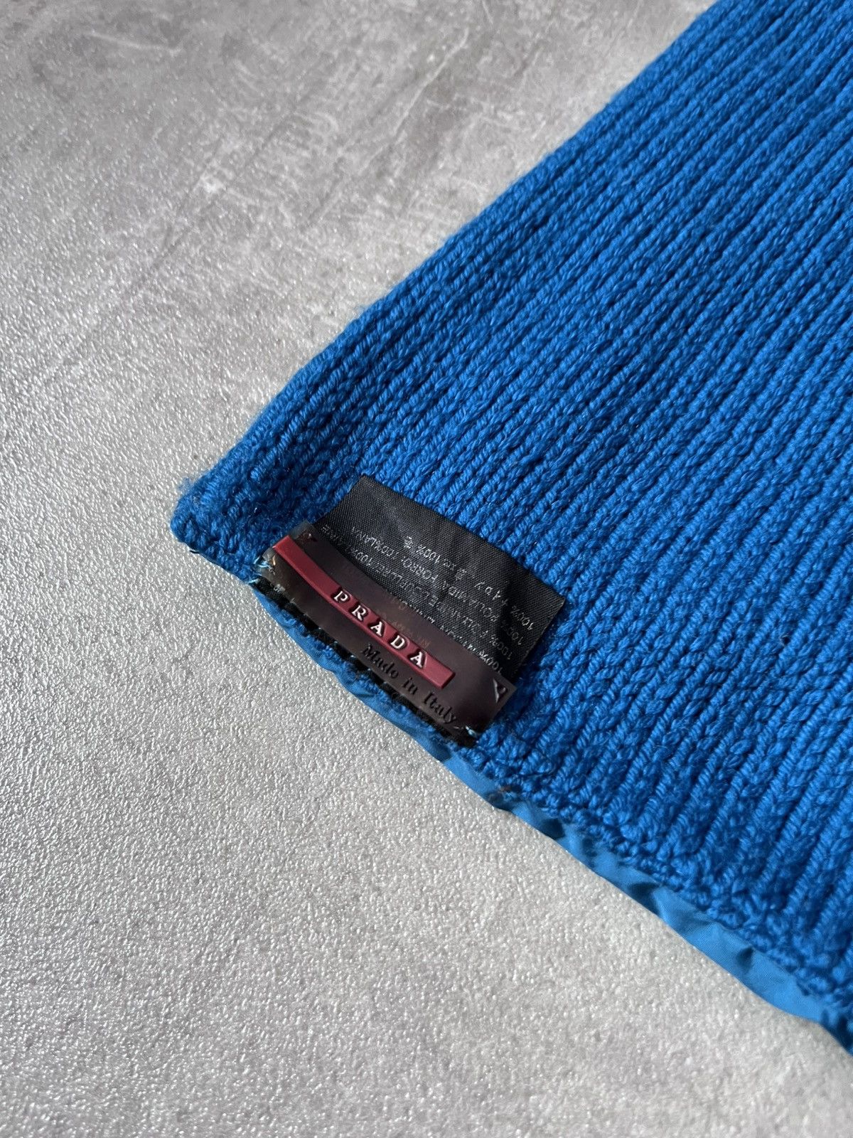 Prada Prada vintage nylon wool scarf blue 00s rare Size ONE SIZE - 8 Thumbnail