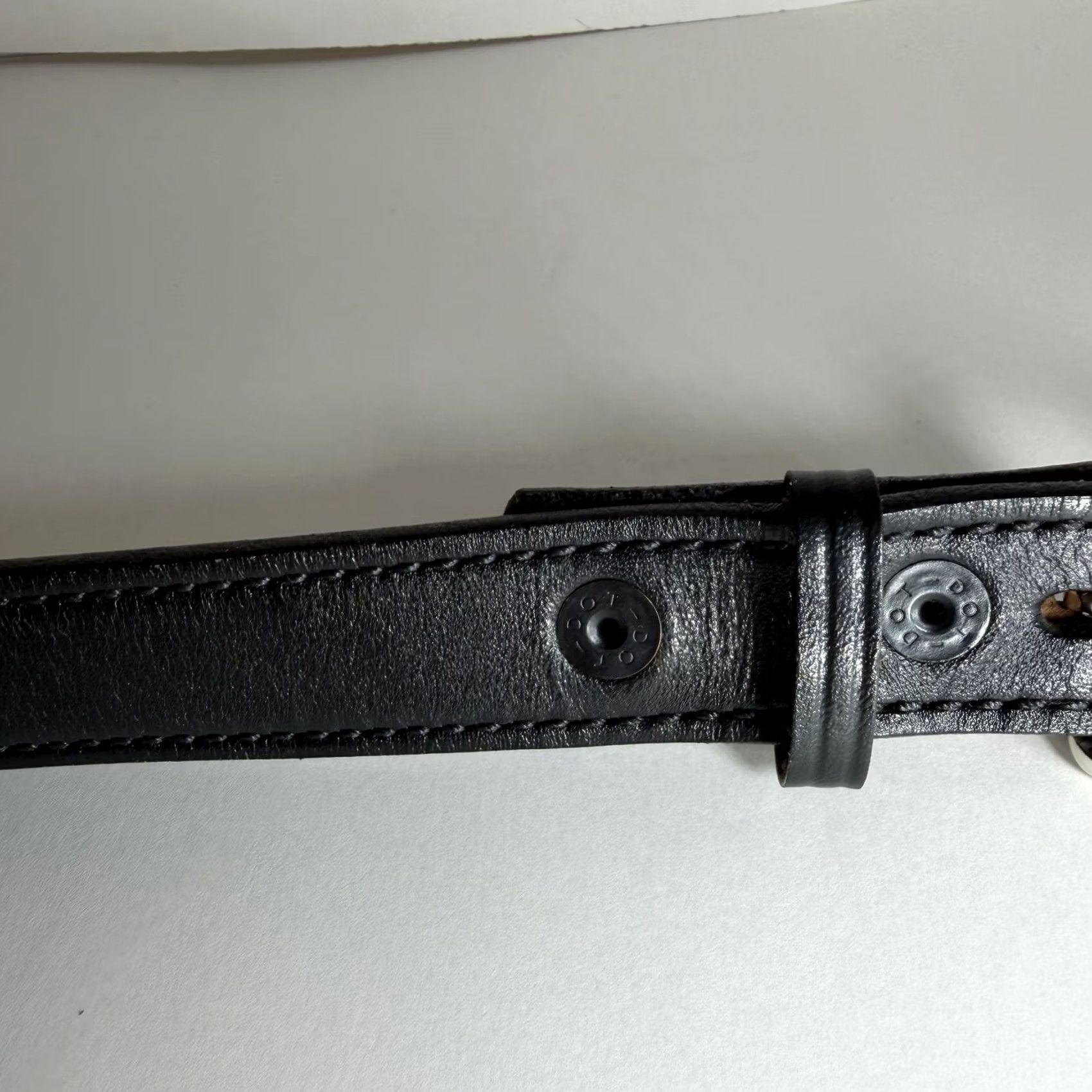 Vintage Don Hume Belt Western Leather 36 Black Mens B 109 Oklahoma Western Style Belt Size 36 - 4 Thumbnail