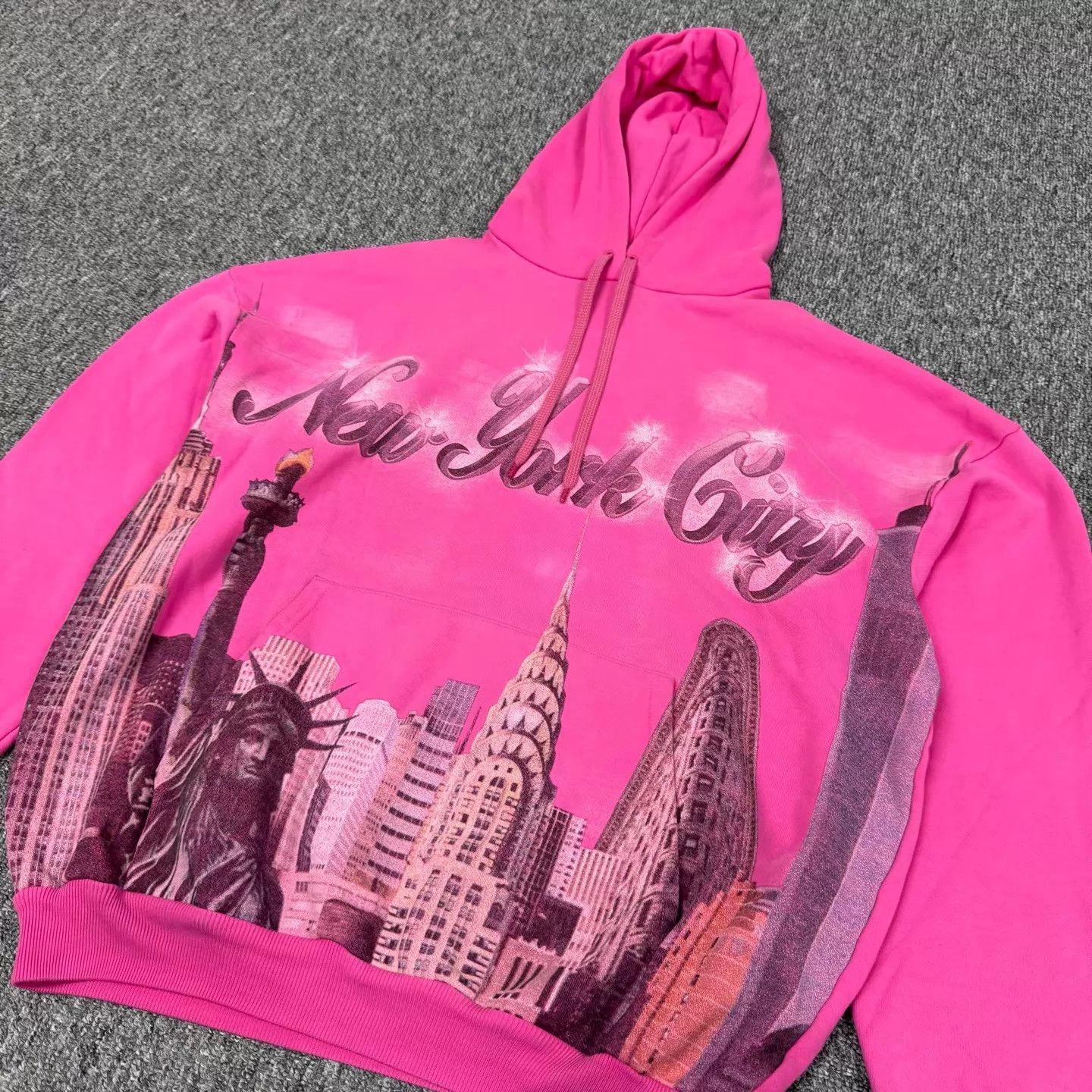 Balenciaga Balenciaga Neon Pink NYC Night Print Hoodie Size US XS / EU 42 / 0 - 4 Thumbnail