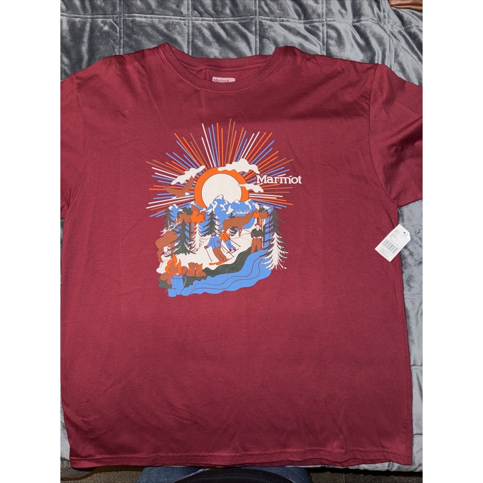 Marmot NWT Sz XXL Marmot Graphic Print T-Shirt. Burgundy Outdoor Size US XXL / EU 58 / 5 - 4 Thumbnail