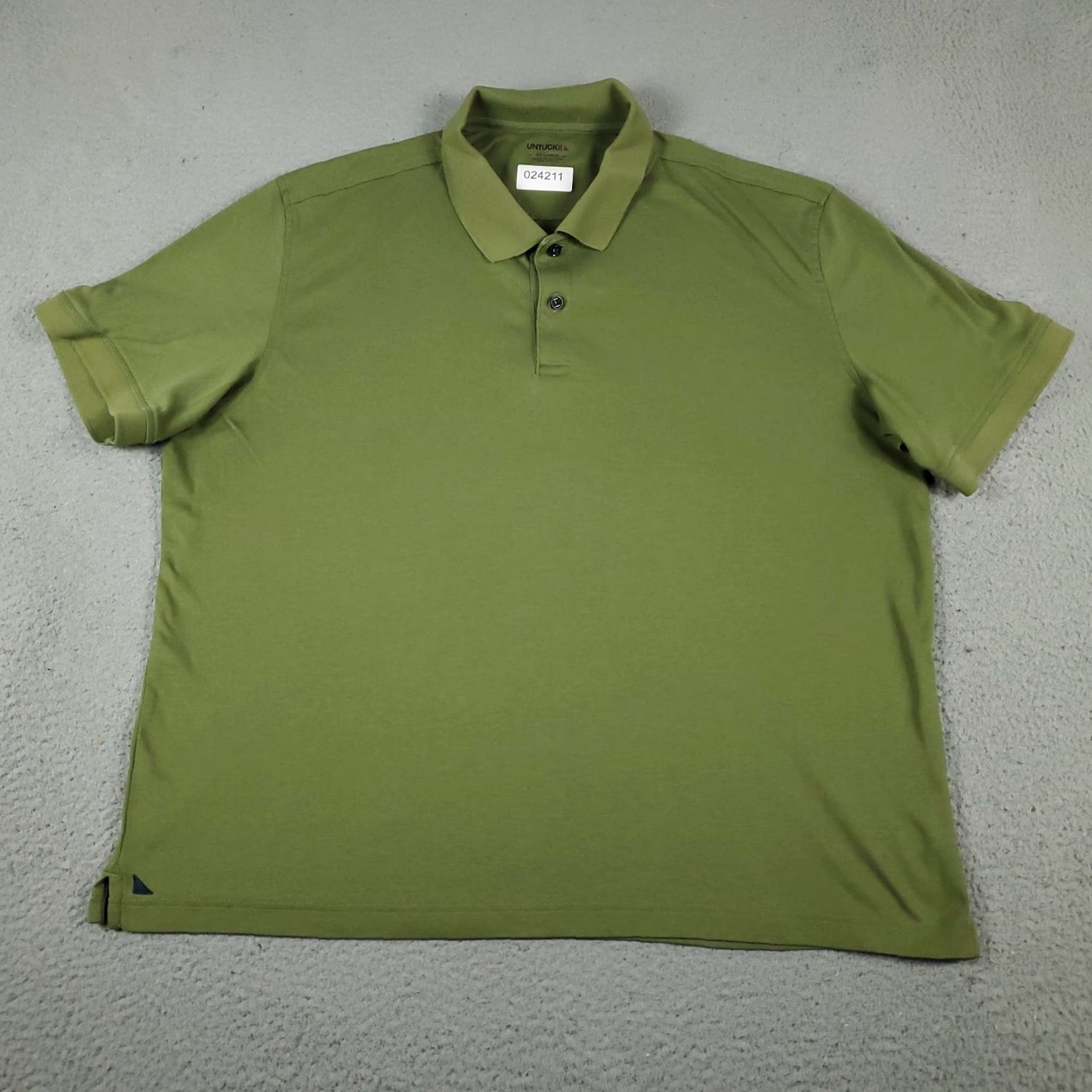 UNTUCKit UNTUCKit Polo Shirt Mens 2XL Green Solid Short Sleeve Casual Golf Polo Shirt Men Size US XXL / EU 58 / 5 - 2 Thumbnail