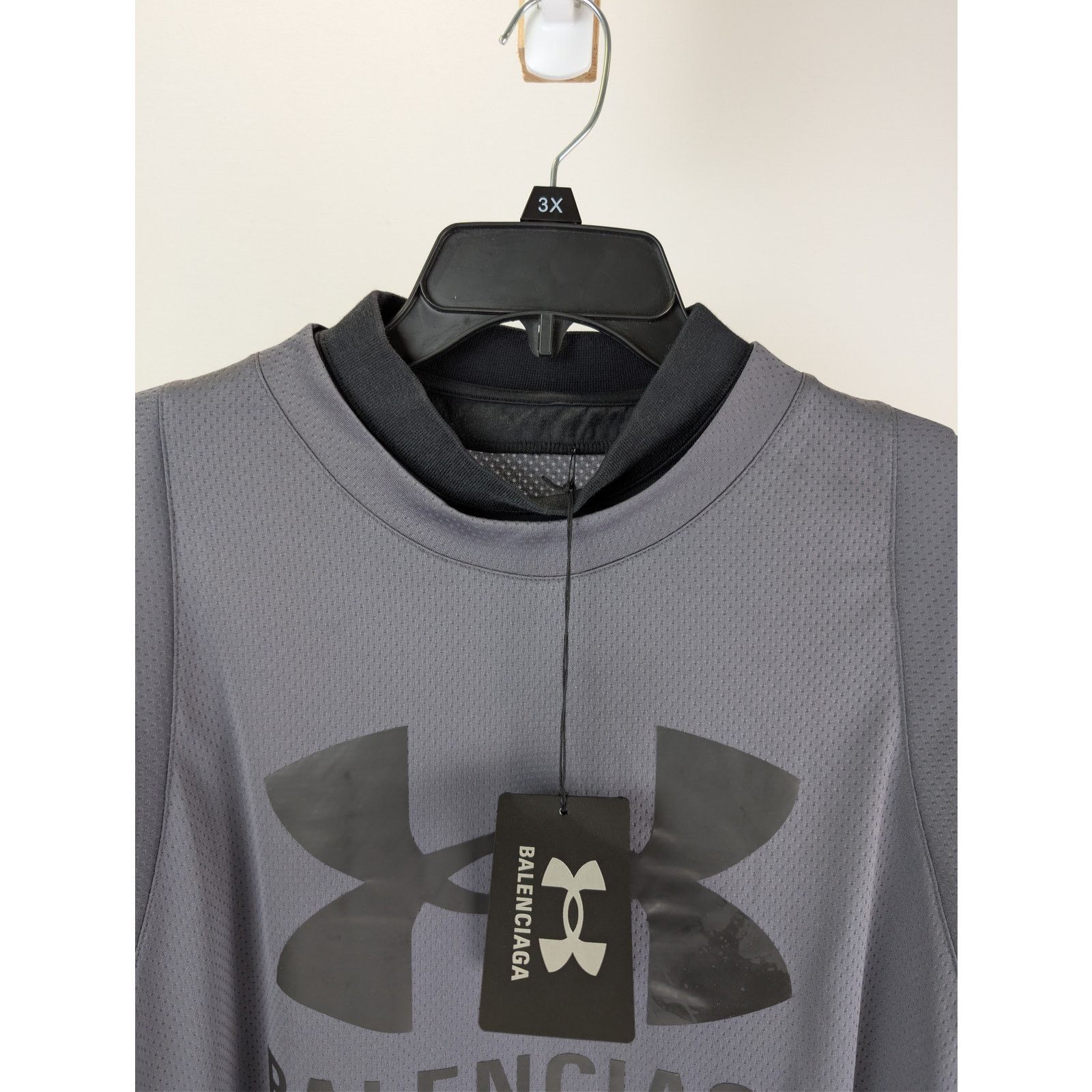 Balenciaga × Under Armour o1rshd1 Sporty Mesh UA Triple Layered T-Shirt in Castle Rock Size US M / EU 48-50 / 2 - 6 Thumbnail