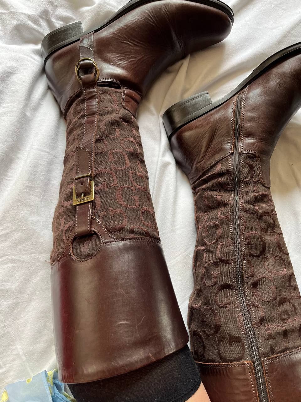 Georges Marciano × Guess Guess by Marciano vintage brown leather knee height boots Size US 9 / IT 39 - 5 Thumbnail